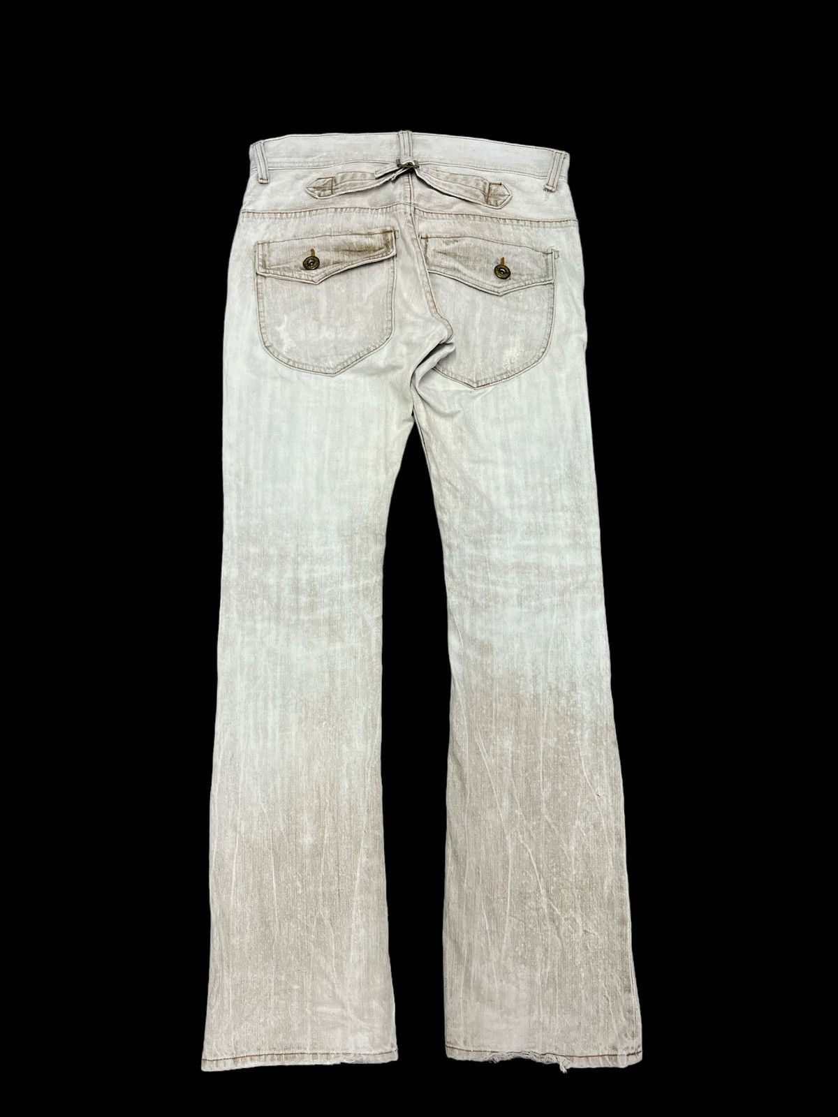 Japanese Brand × Vintage FLARED💥ANTI-LABEL DISTRESSED DENIM PANT Size US 30 / EU 46 - 7 Thumbnail