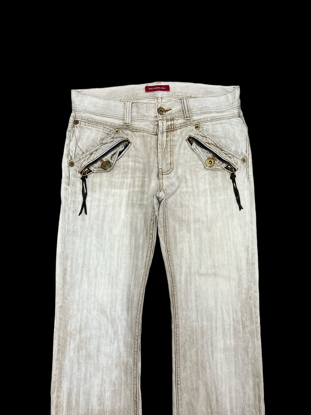 Japanese Brand × Vintage FLARED💥ANTI-LABEL DISTRESSED DENIM PANT Size US 30 / EU 46 - 2 Thumbnail