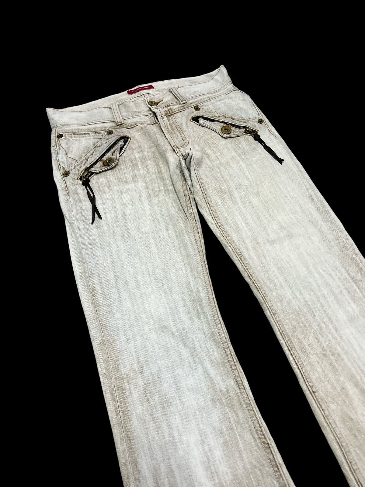 Japanese Brand × Vintage FLARED💥ANTI-LABEL DISTRESSED DENIM PANT Size US 30 / EU 46 - 6 Thumbnail