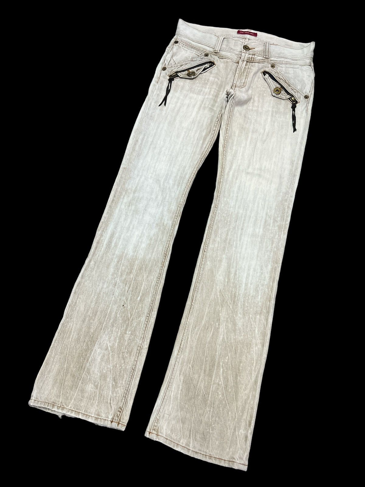 Japanese Brand × Vintage FLARED💥ANTI-LABEL DISTRESSED DENIM PANT Size US 30 / EU 46 - 5 Thumbnail