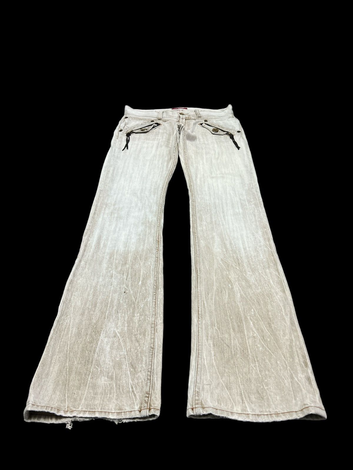 Japanese Brand × Vintage FLARED💥ANTI-LABEL DISTRESSED DENIM PANT Size US 30 / EU 46 - 4 Thumbnail