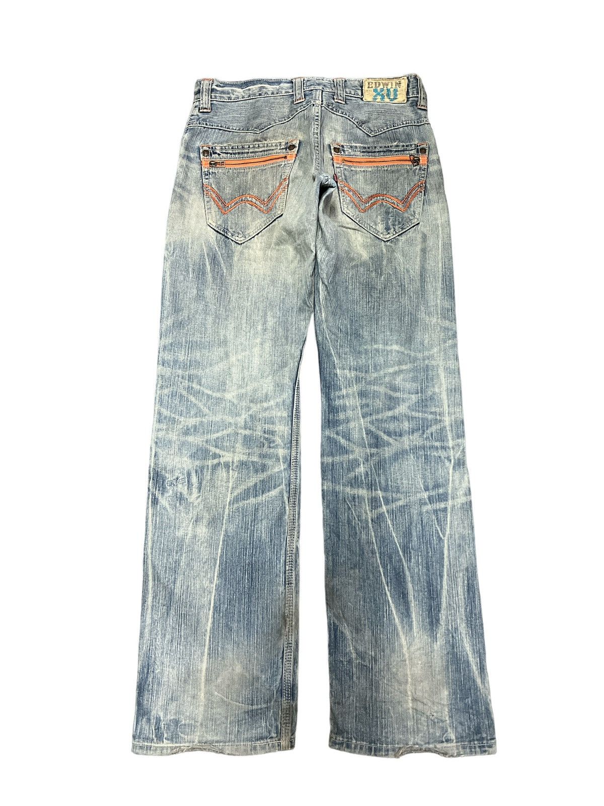 Japanese Brand × Vintage THRASHED EDWIN XV DISTRESSED DENIM PANT Size US 31 - 6 Thumbnail