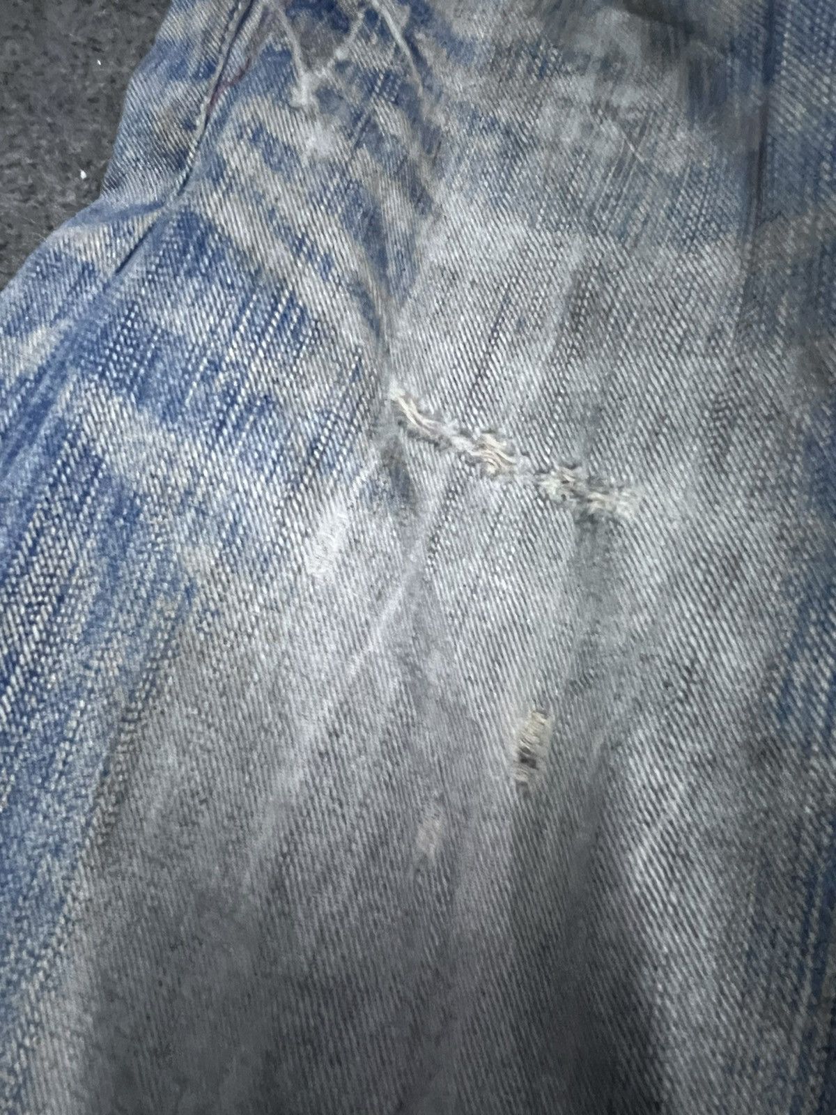 Japanese Brand × Vintage THRASHED EDWIN XV DISTRESSED DENIM PANT Size US 31 - 11 Thumbnail