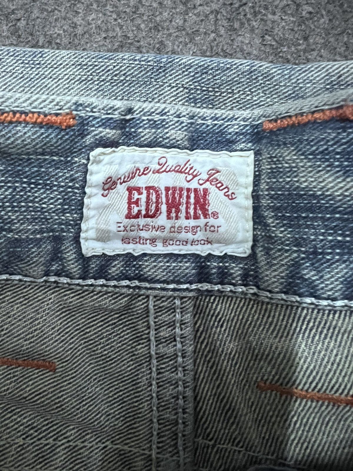 Japanese Brand × Vintage THRASHED EDWIN XV DISTRESSED DENIM PANT Size US 31 - 8 Thumbnail
