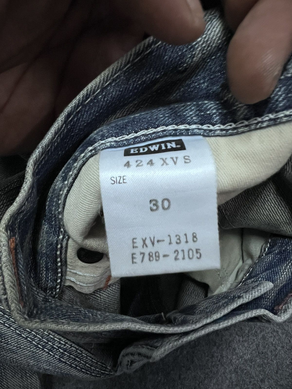 Japanese Brand × Vintage THRASHED EDWIN XV DISTRESSED DENIM PANT Size US 31 - 9 Thumbnail