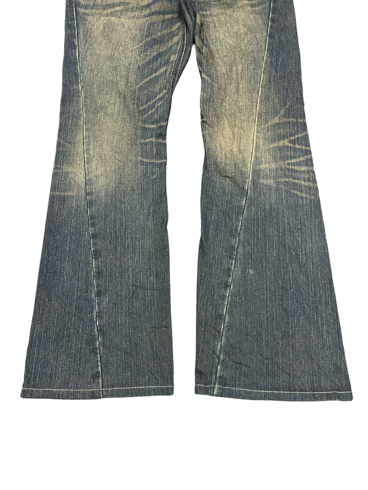 Japanese Brand × Vintage FLARED💥LEE RIDER RUSTY TWIST DISTRESSED DENIM PANT Size US 32 / EU 48 - 3 Thumbnail
