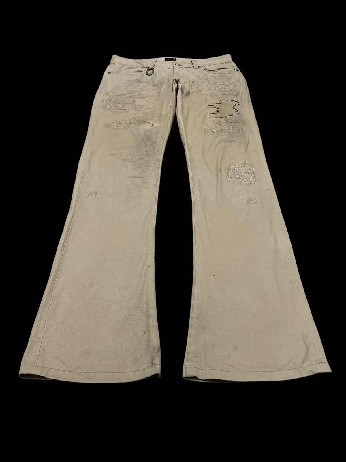 Japanese Brand × Vintage FLARED💥THRASHED JACK ROSE DISTRESSED COTTON PANT Size US 30 / EU 46 - 4 Thumbnail