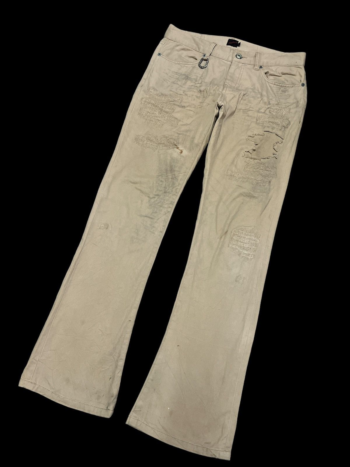 Japanese Brand × Vintage FLARED💥THRASHED JACK ROSE DISTRESSED COTTON PANT Size US 30 / EU 46 - 5 Thumbnail