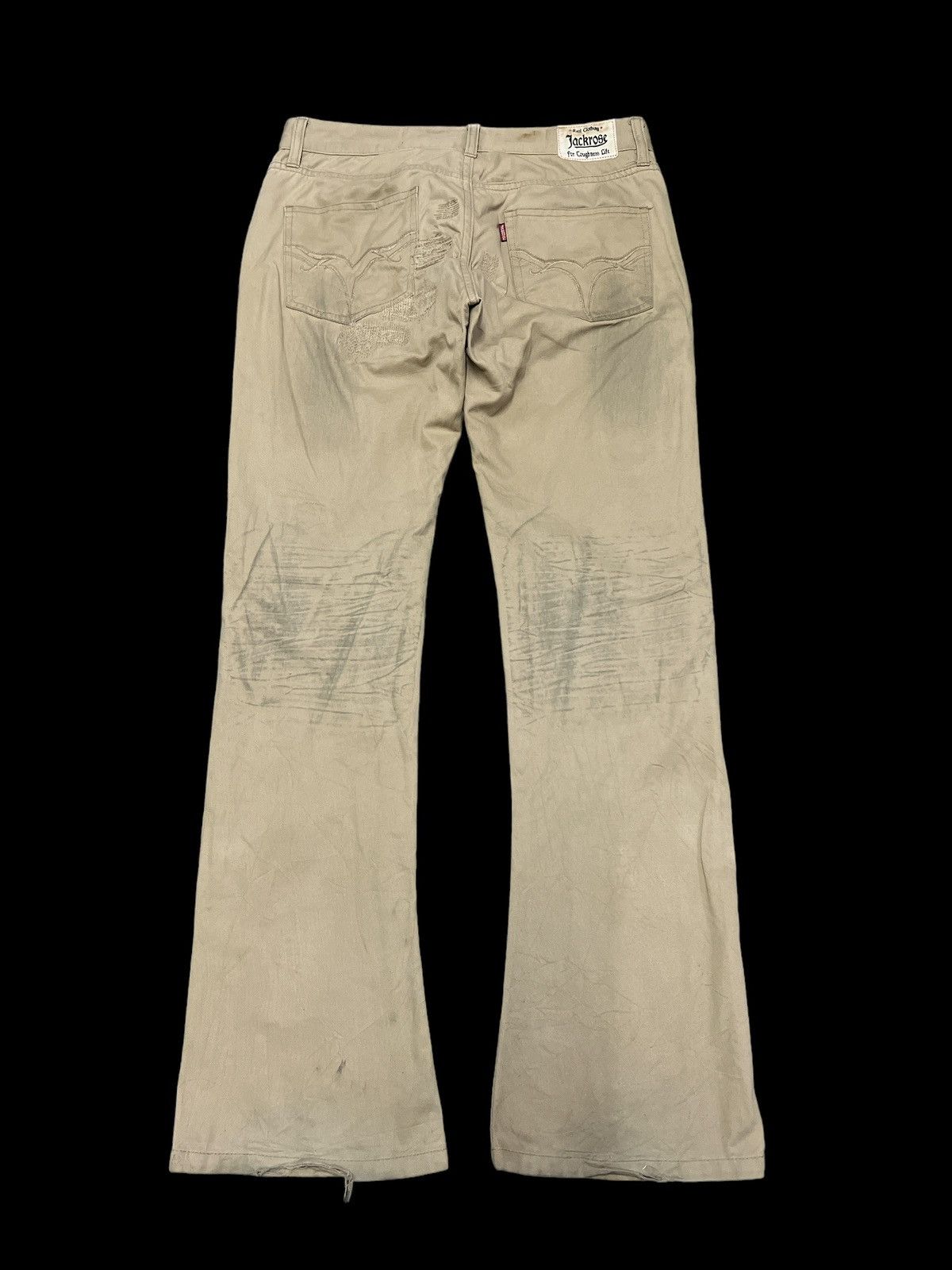 Japanese Brand × Vintage FLARED💥THRASHED JACK ROSE DISTRESSED COTTON PANT Size US 30 / EU 46 - 7 Thumbnail