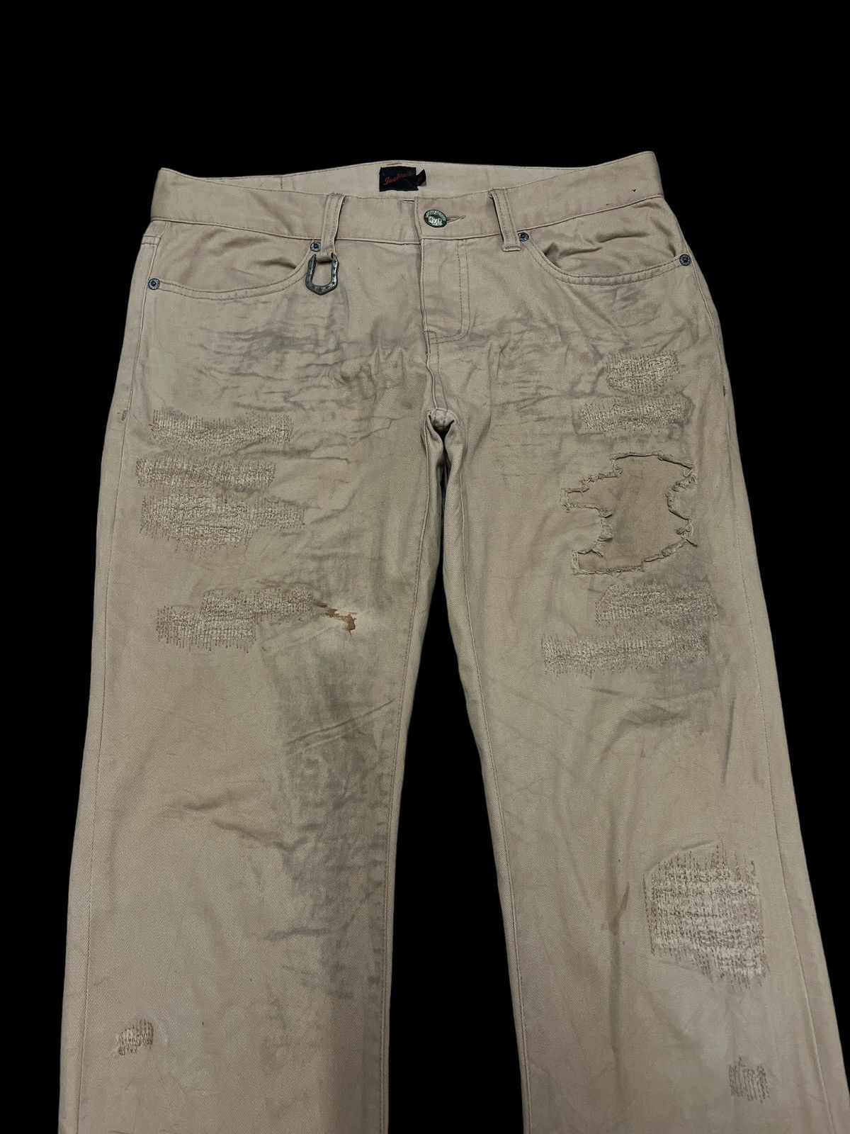 Japanese Brand × Vintage FLARED💥THRASHED JACK ROSE DISTRESSED COTTON PANT Size US 30 / EU 46 - 2 Thumbnail