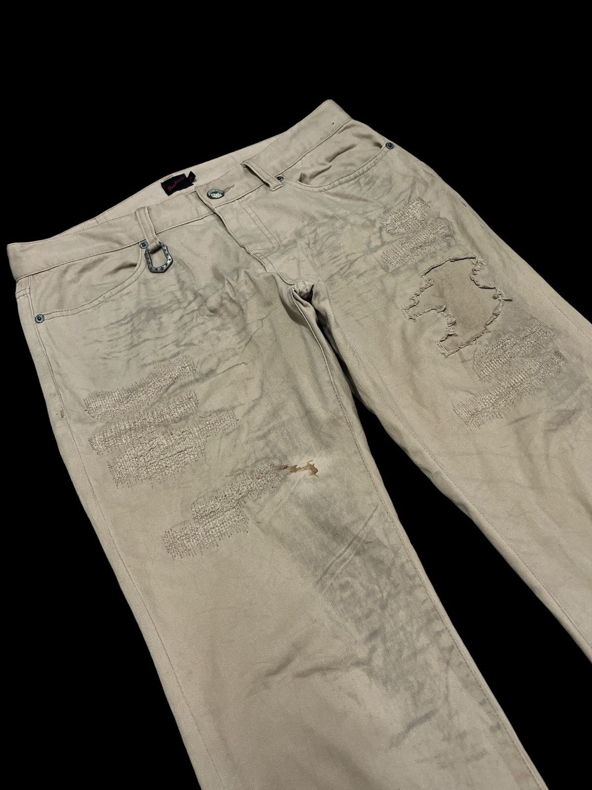 Japanese Brand × Vintage FLARED💥THRASHED JACK ROSE DISTRESSED COTTON PANT Size US 30 / EU 46 - 6 Thumbnail