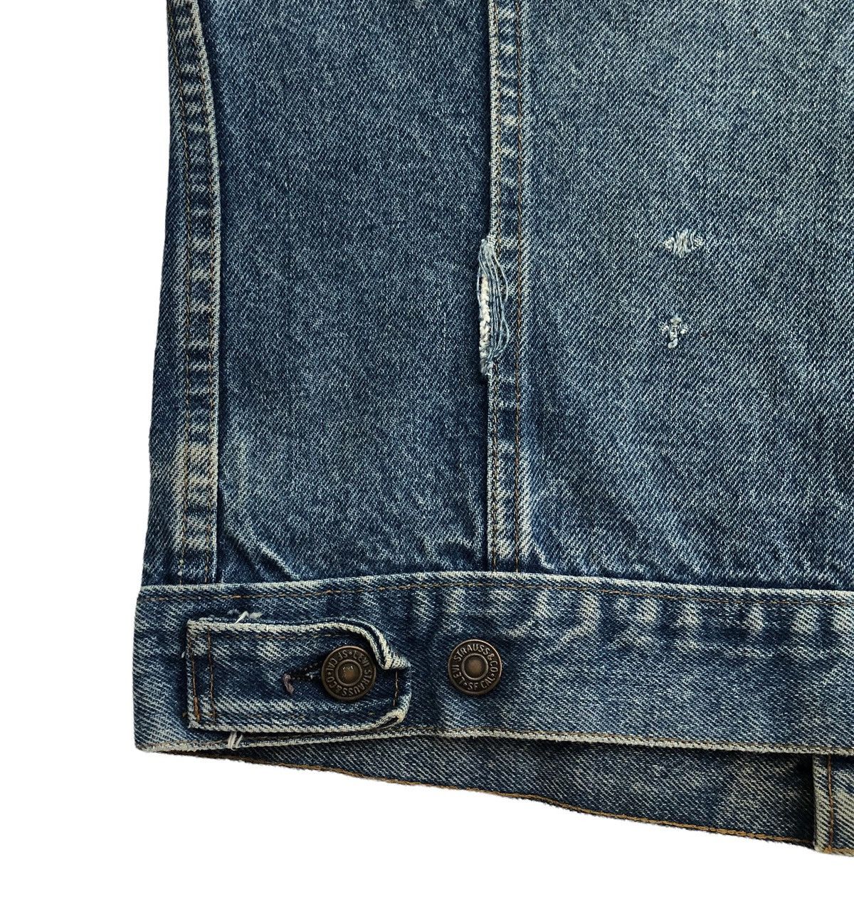 Levi's Vintage 70s Levis Denim Trucker Jacket Size US M / EU 48-50 / 2 - 12 Thumbnail