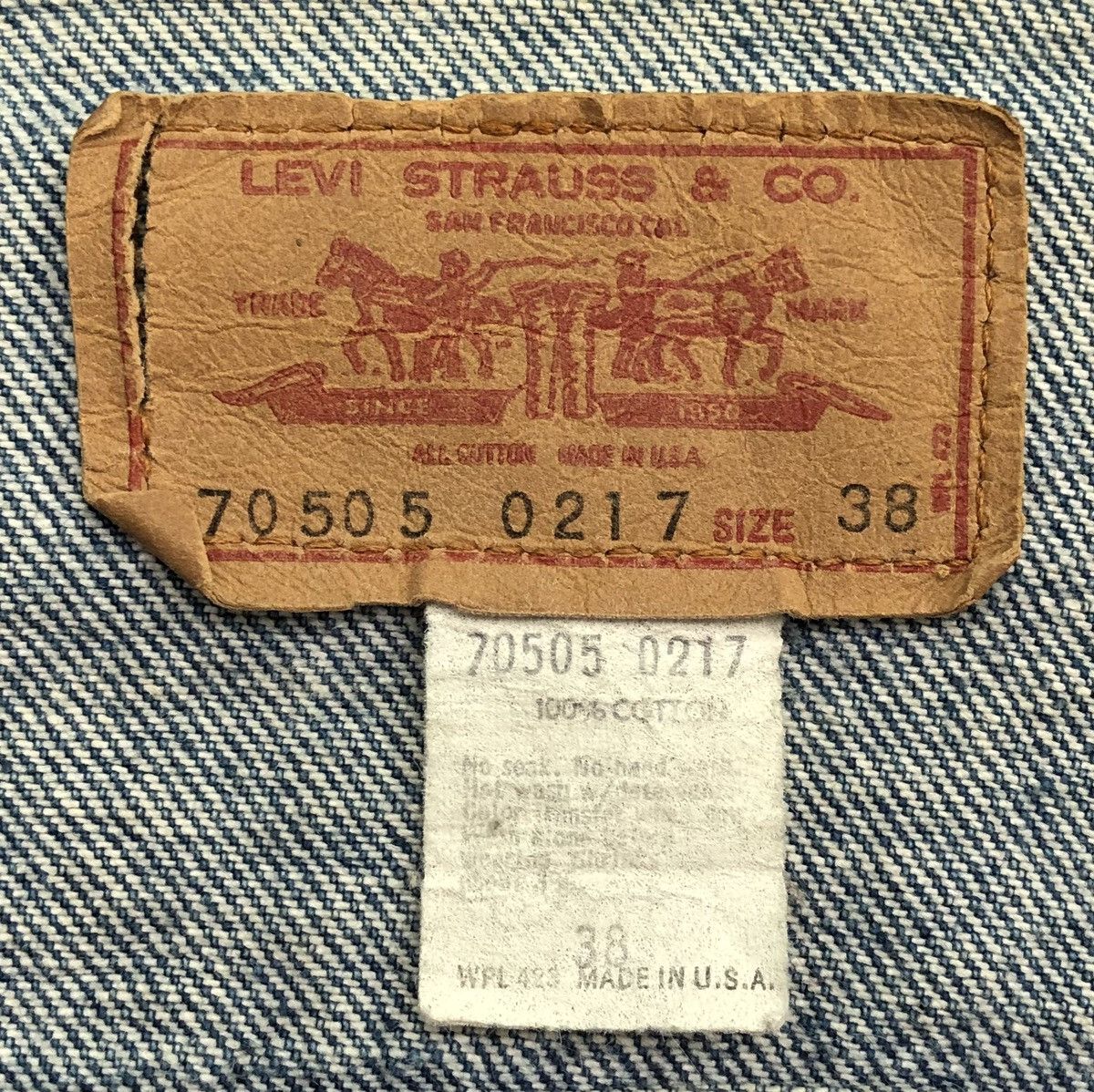 Levi's Vintage 70s Levis Denim Trucker Jacket Size US M / EU 48-50 / 2 - 10 Thumbnail
