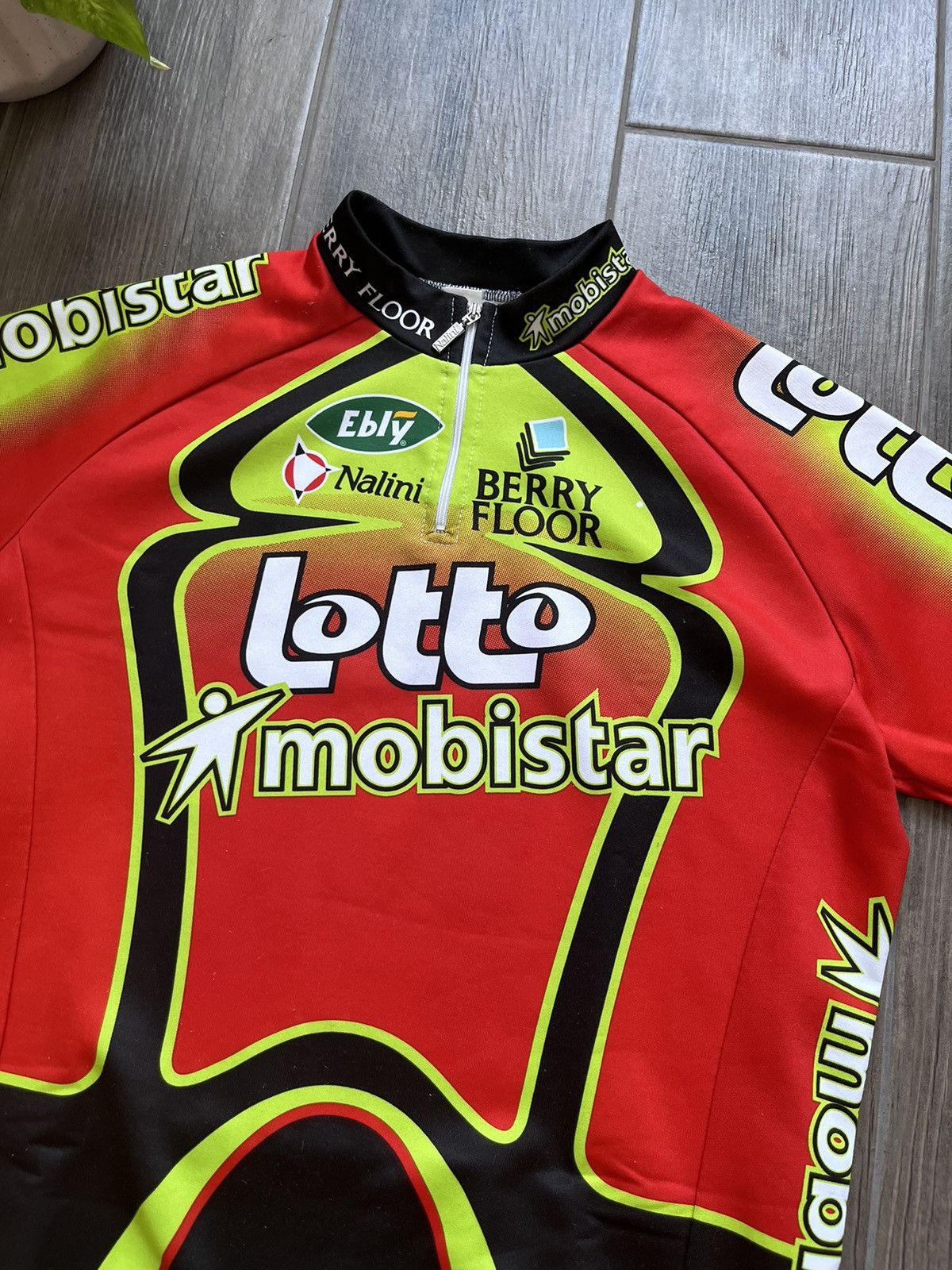 Lotto Sport Nalini Lotto Mobistar Cycling Team Bike Cycling Jersey Size US L / EU 52-54 / 3 - 3 Thumbnail