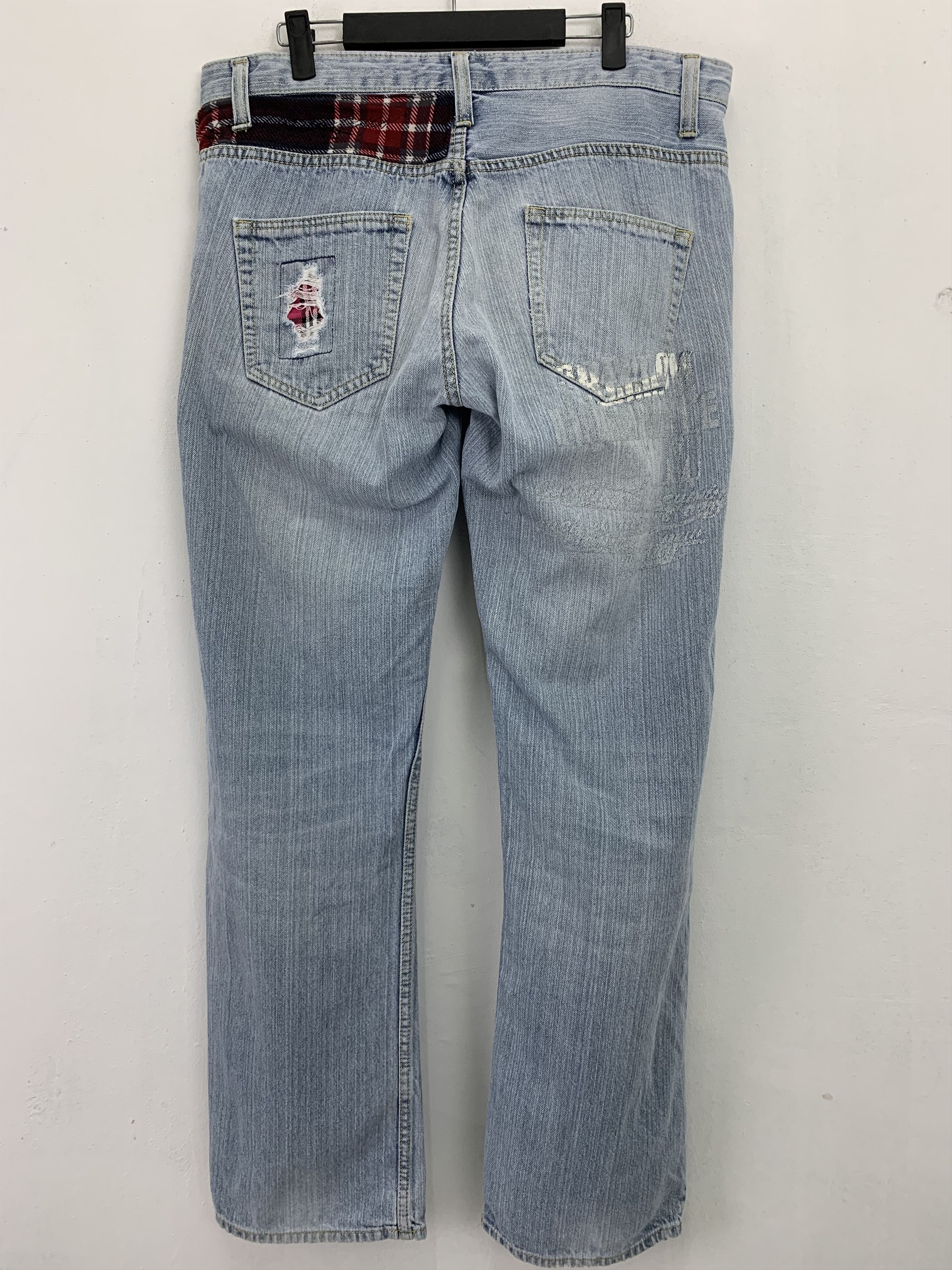 Japanese Brand Denim Pants Patches Handcrafted Streetwear Style Size US 33 - 12 Thumbnail