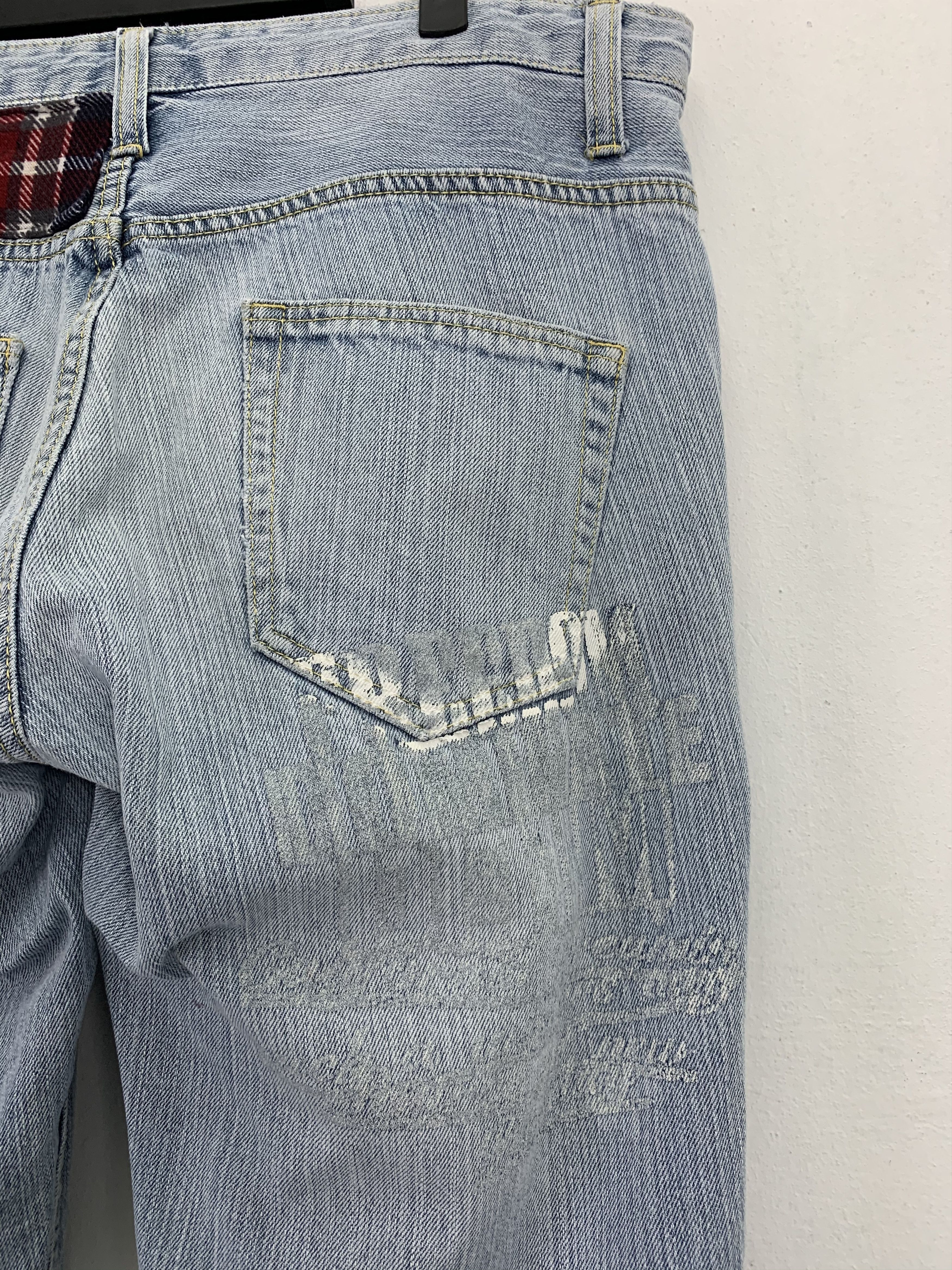 Japanese Brand Denim Pants Patches Handcrafted Streetwear Style Size US 33 - 15 Thumbnail