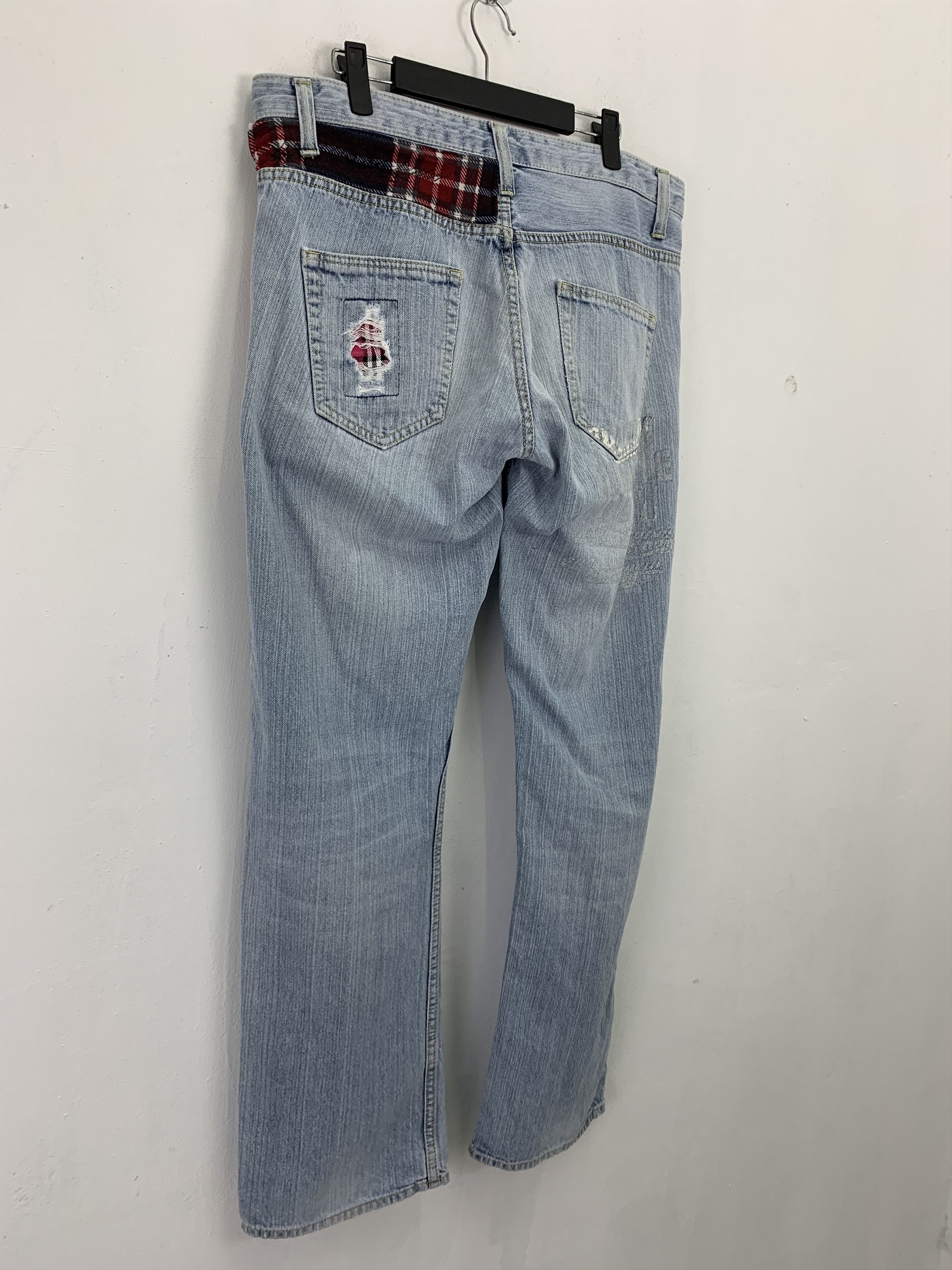Japanese Brand Denim Pants Patches Handcrafted Streetwear Style Size US 33 - 16 Thumbnail