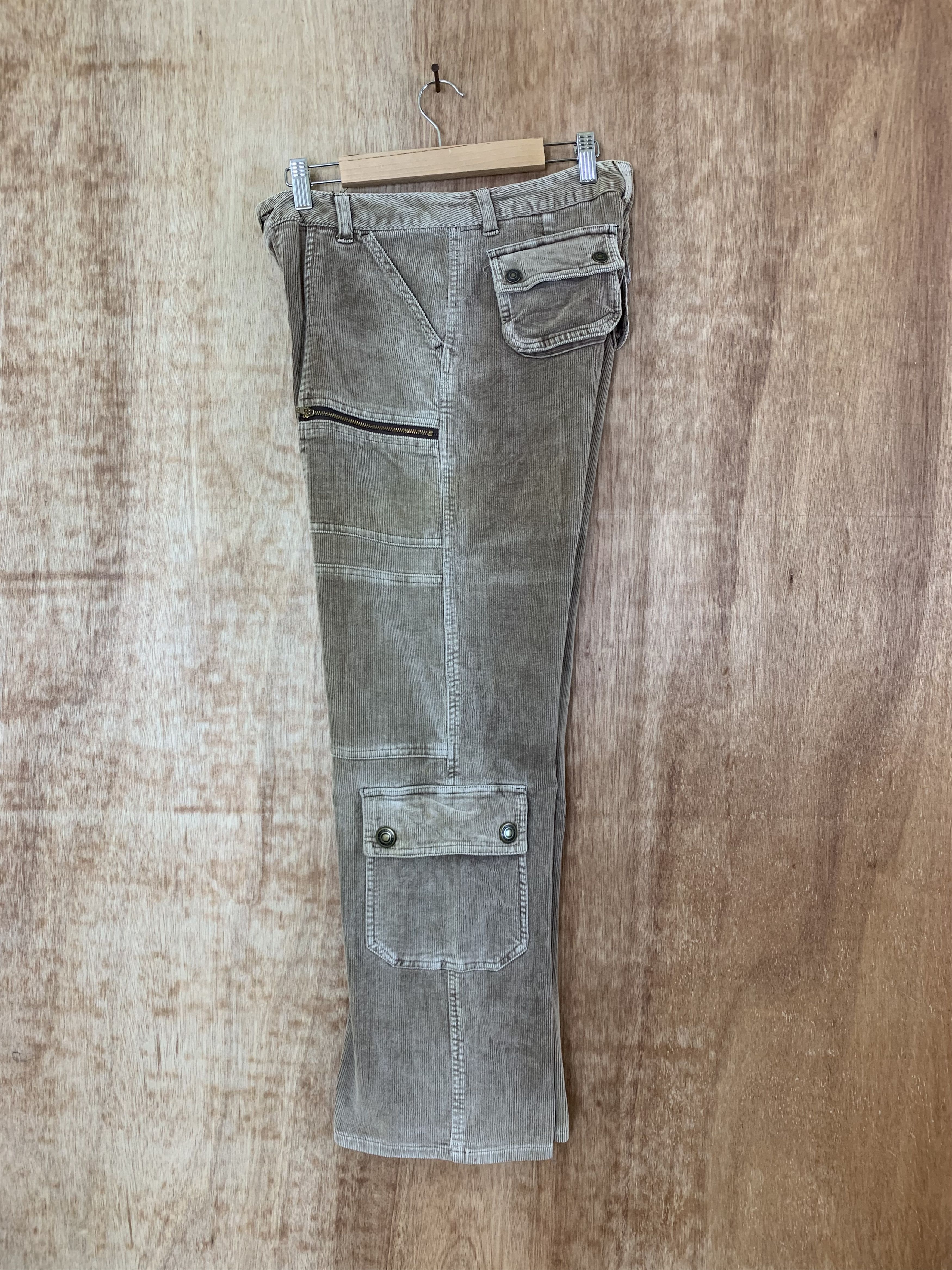 Japanese Brand Conduroy Double Knee Cargo Pants Mulitpocket Vintage Pants Size US 28 / EU 44 - 15 Thumbnail