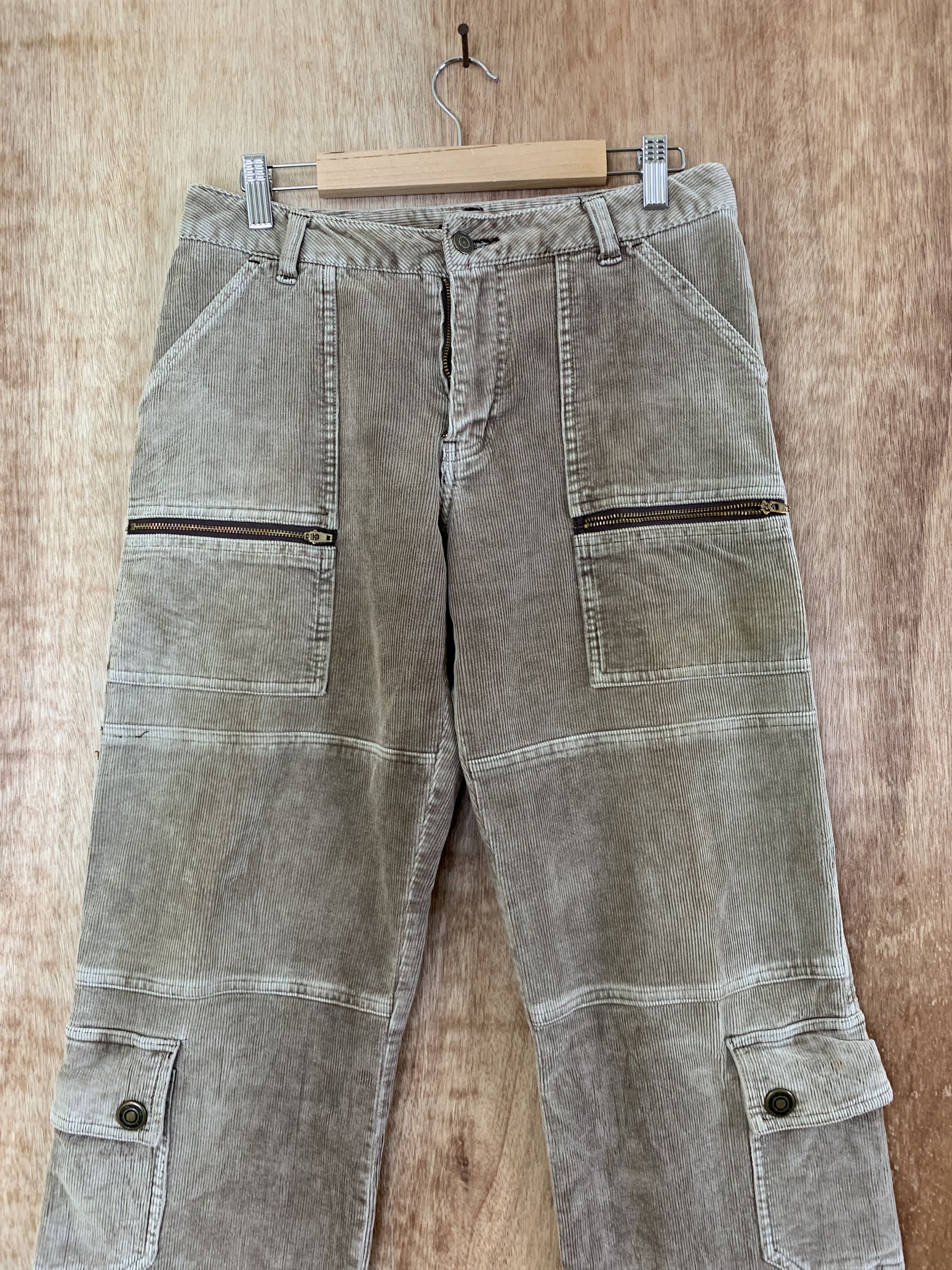 Japanese Brand Conduroy Double Knee Cargo Pants Mulitpocket Vintage Pants Size US 28 / EU 44 - 3 Thumbnail