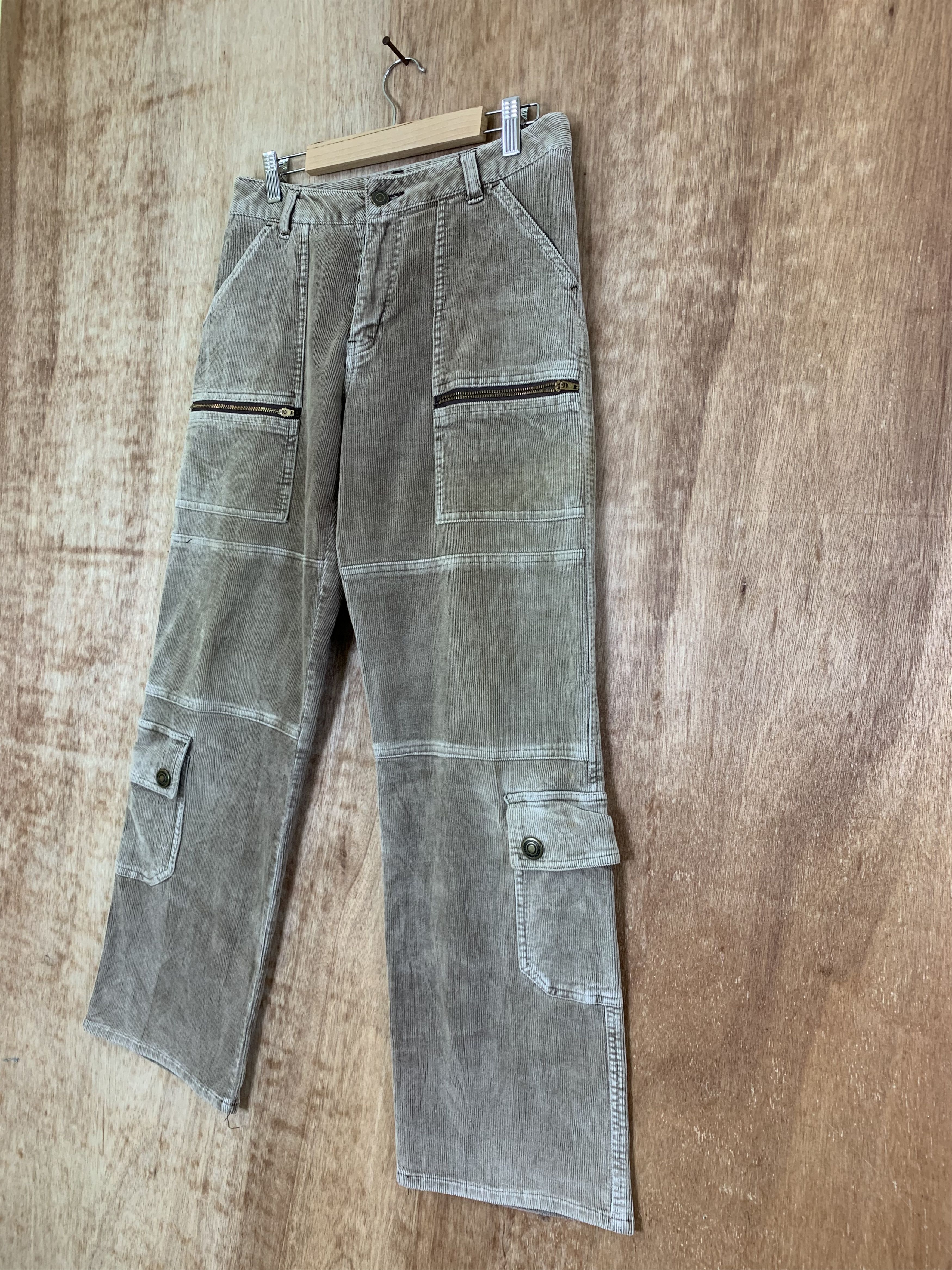 Japanese Brand Conduroy Double Knee Cargo Pants Mulitpocket Vintage Pants Size US 28 / EU 44 - 8 Thumbnail