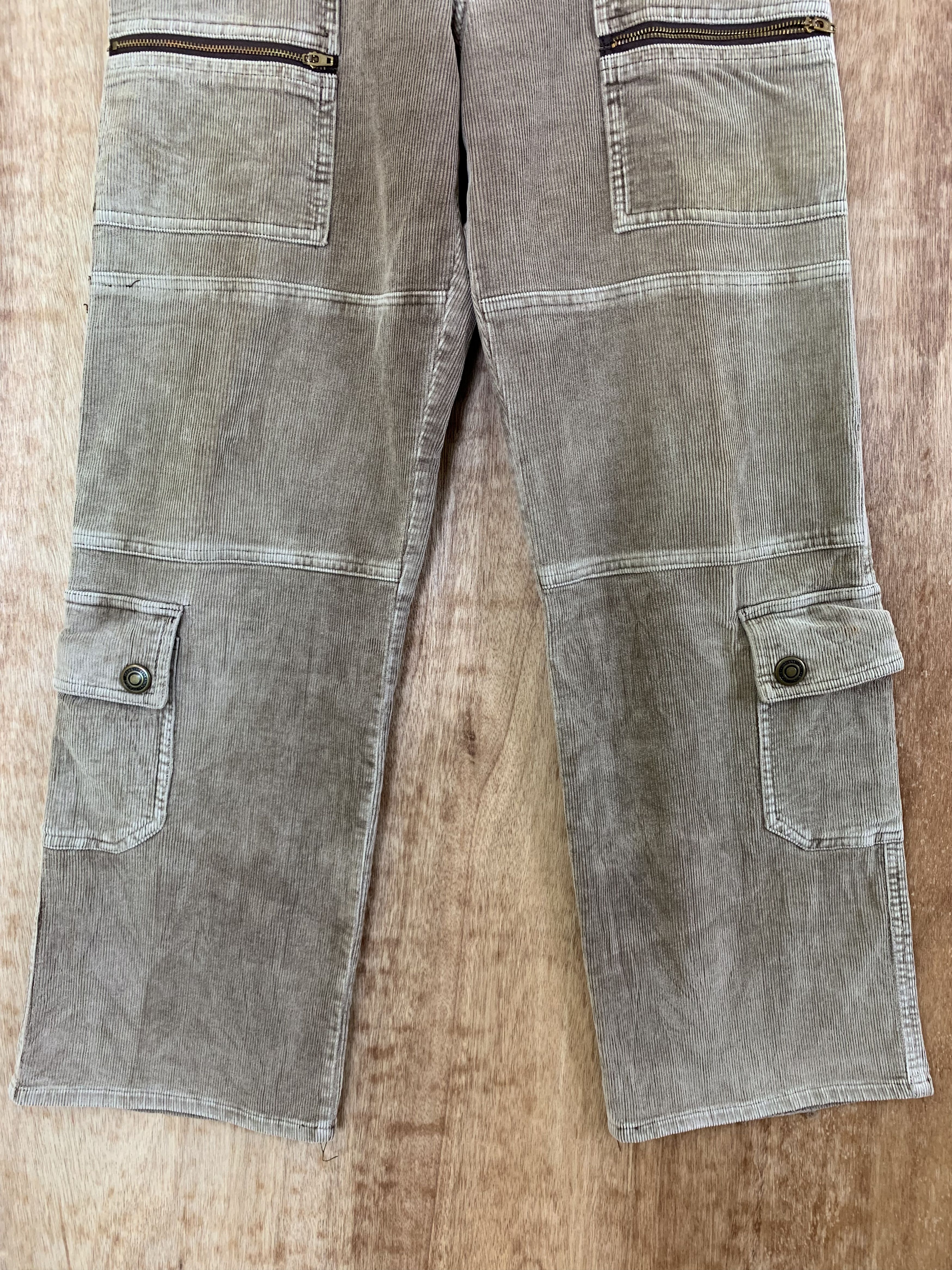 Japanese Brand Conduroy Double Knee Cargo Pants Mulitpocket Vintage Pants Size US 28 / EU 44 - 4 Thumbnail