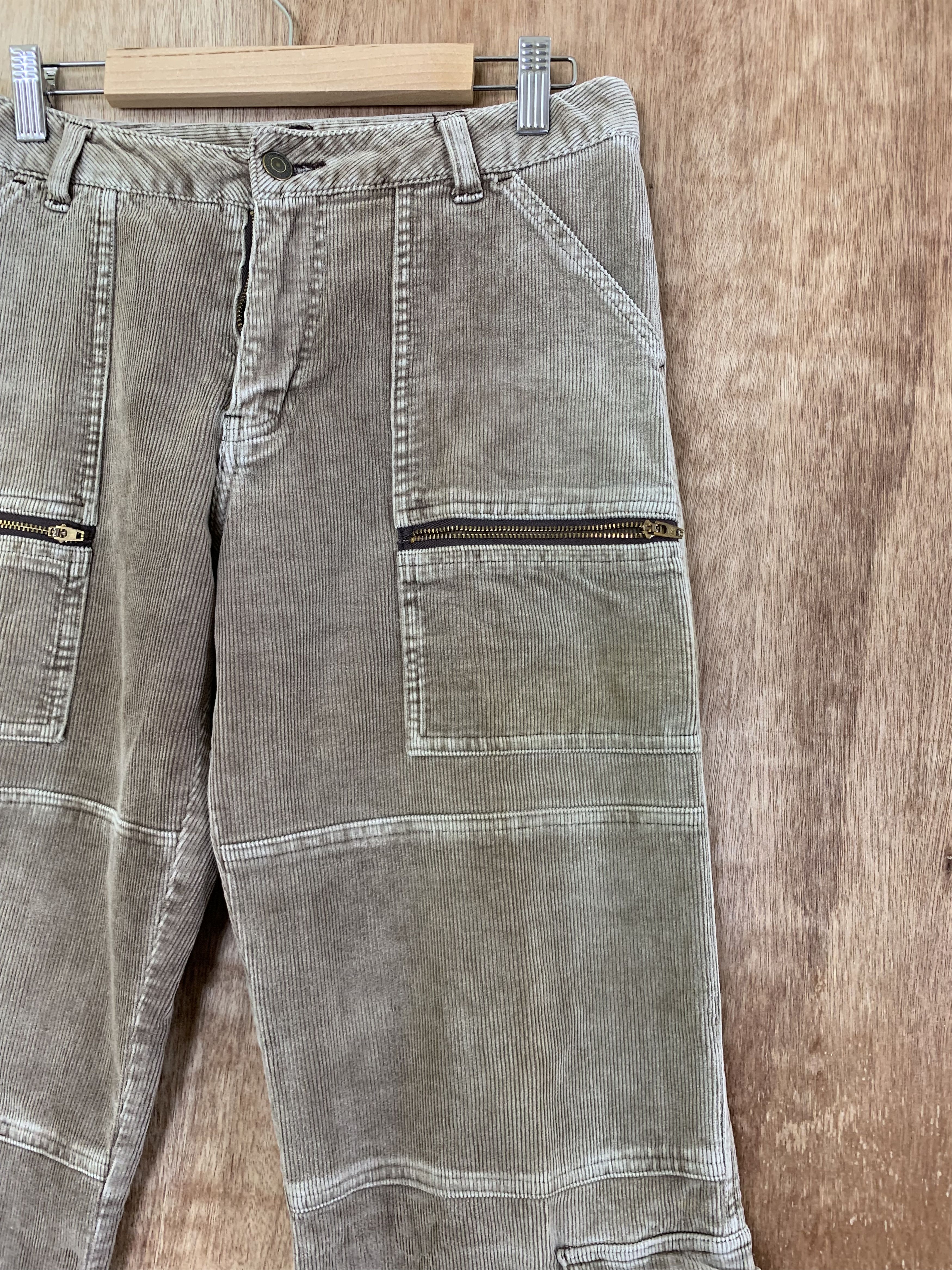 Japanese Brand Conduroy Double Knee Cargo Pants Mulitpocket Vintage Pants Size US 28 / EU 44 - 6 Thumbnail