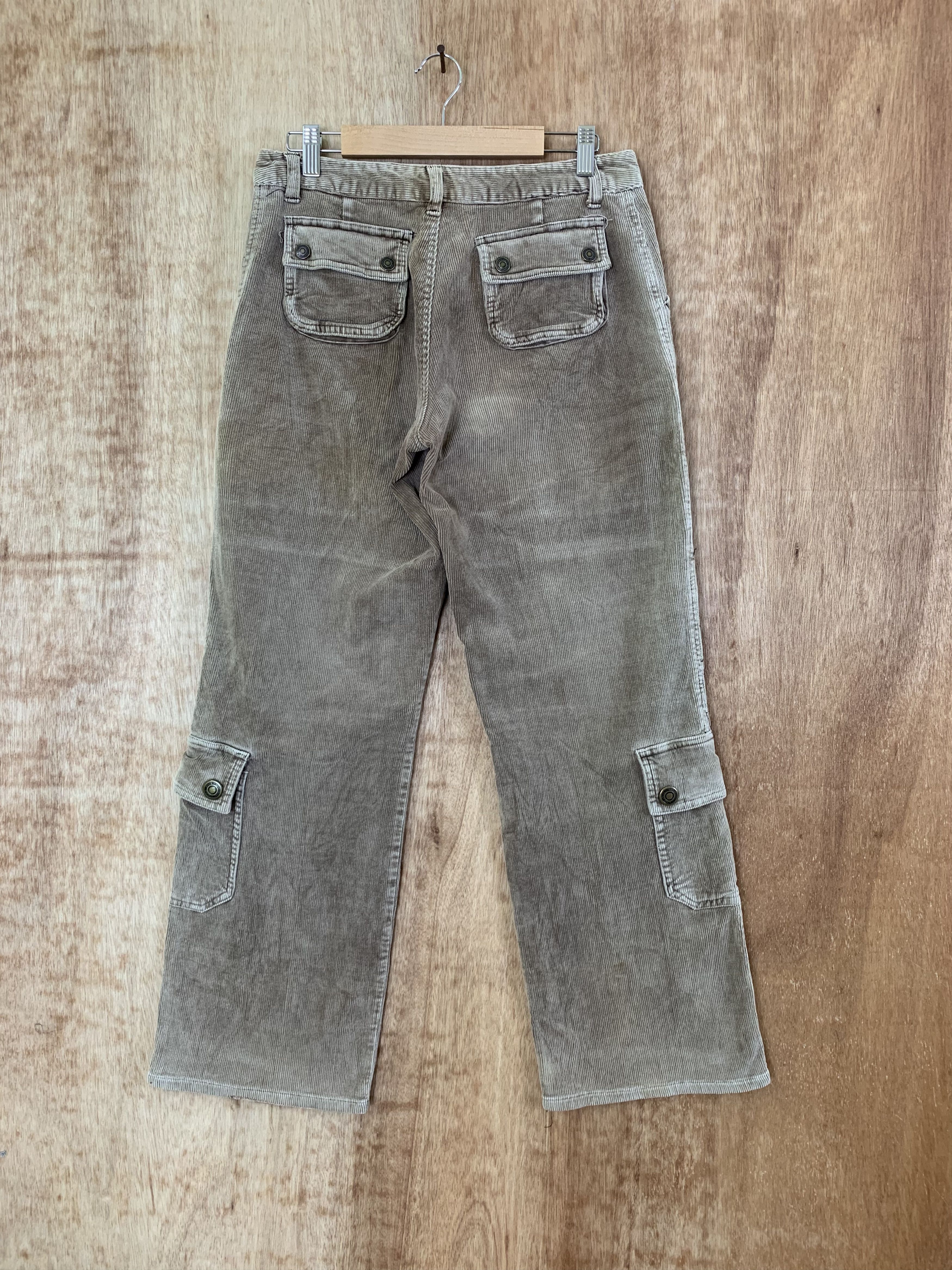 Japanese Brand Conduroy Double Knee Cargo Pants Mulitpocket Vintage Pants Size US 28 / EU 44 - 2 Thumbnail