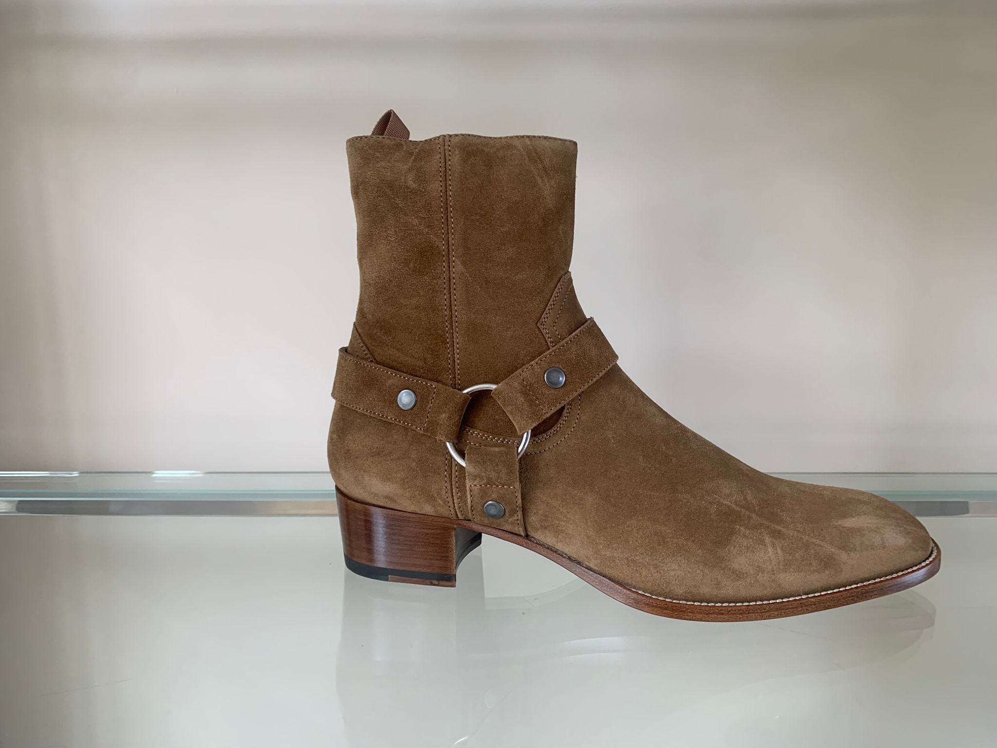 Saint Laurent Paris Wyatt Harness Boots in Light Brown Size US 6.5 / EU 39-40 - 12 Thumbnail