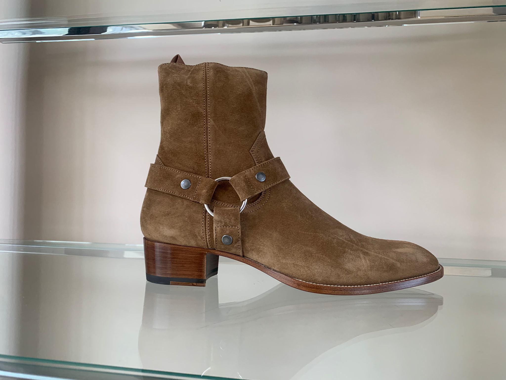 Saint Laurent Paris Wyatt Harness Boots in Light Brown Size US 6.5 / EU 39-40 - 3 Thumbnail