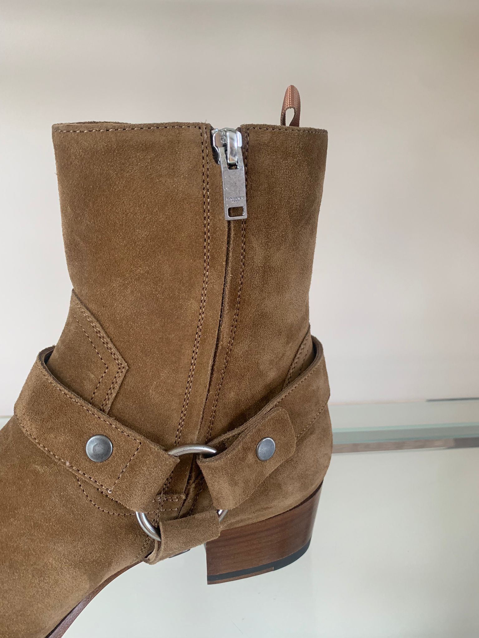 Saint Laurent Paris Wyatt Harness Boots in Light Brown Size US 6.5 / EU 39-40 - 6 Thumbnail