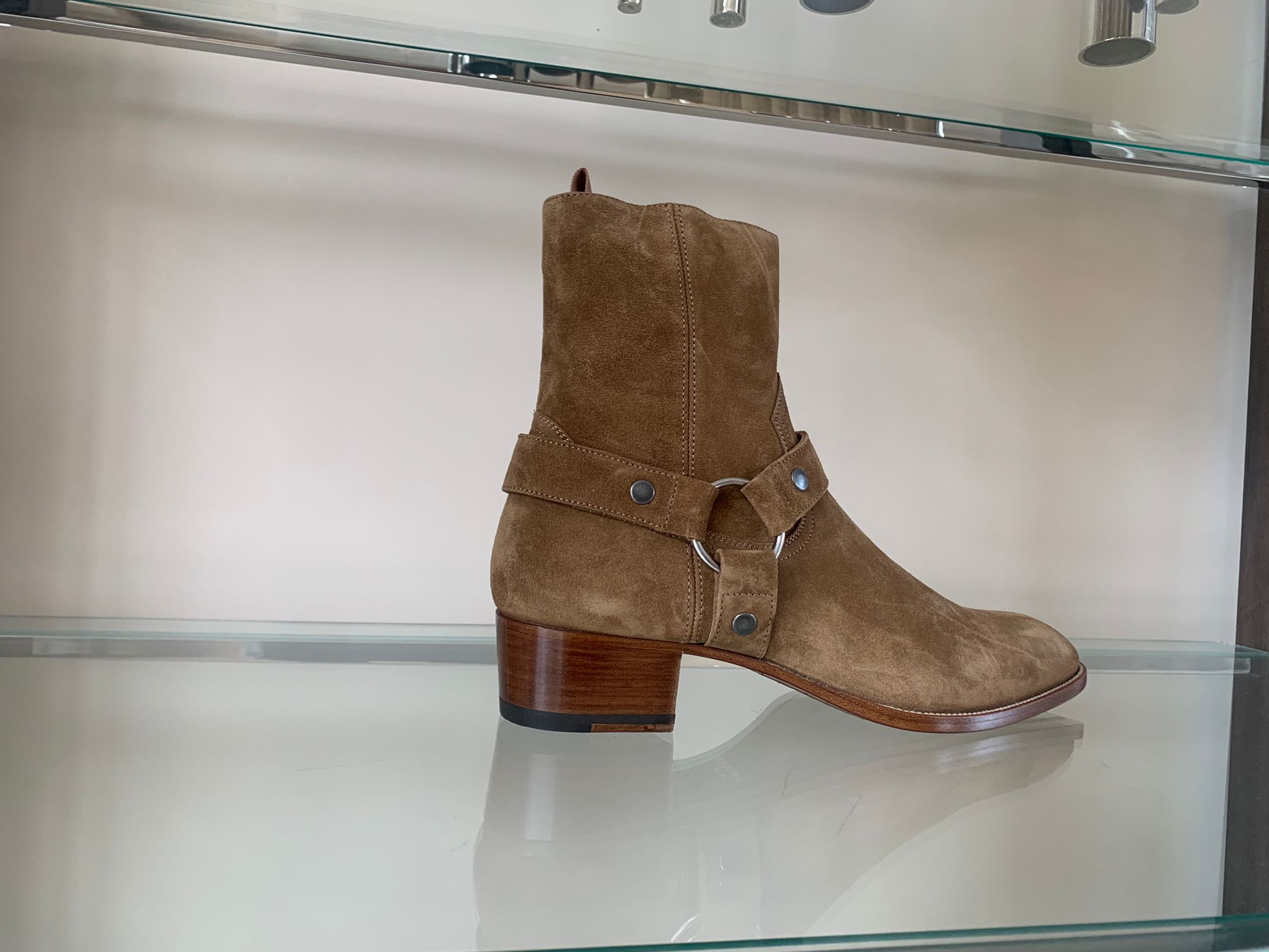 Saint Laurent Paris Wyatt Harness Boots in Light Brown Size US 6.5 / EU 39-40 - 2 Thumbnail