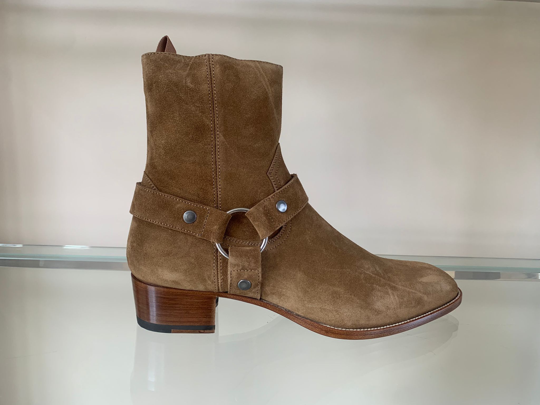 Saint Laurent Paris Wyatt Harness Boots in Light Brown Size US 6.5 / EU 39-40 - 4 Thumbnail