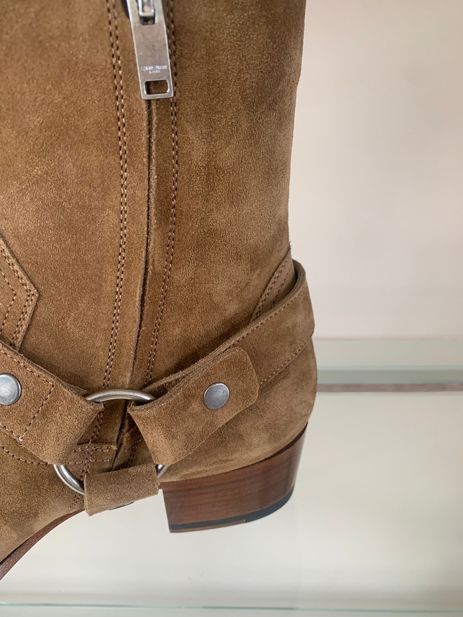 Saint Laurent Paris Wyatt Harness Boots in Light Brown Size US 6.5 / EU 39-40 - 9 Thumbnail