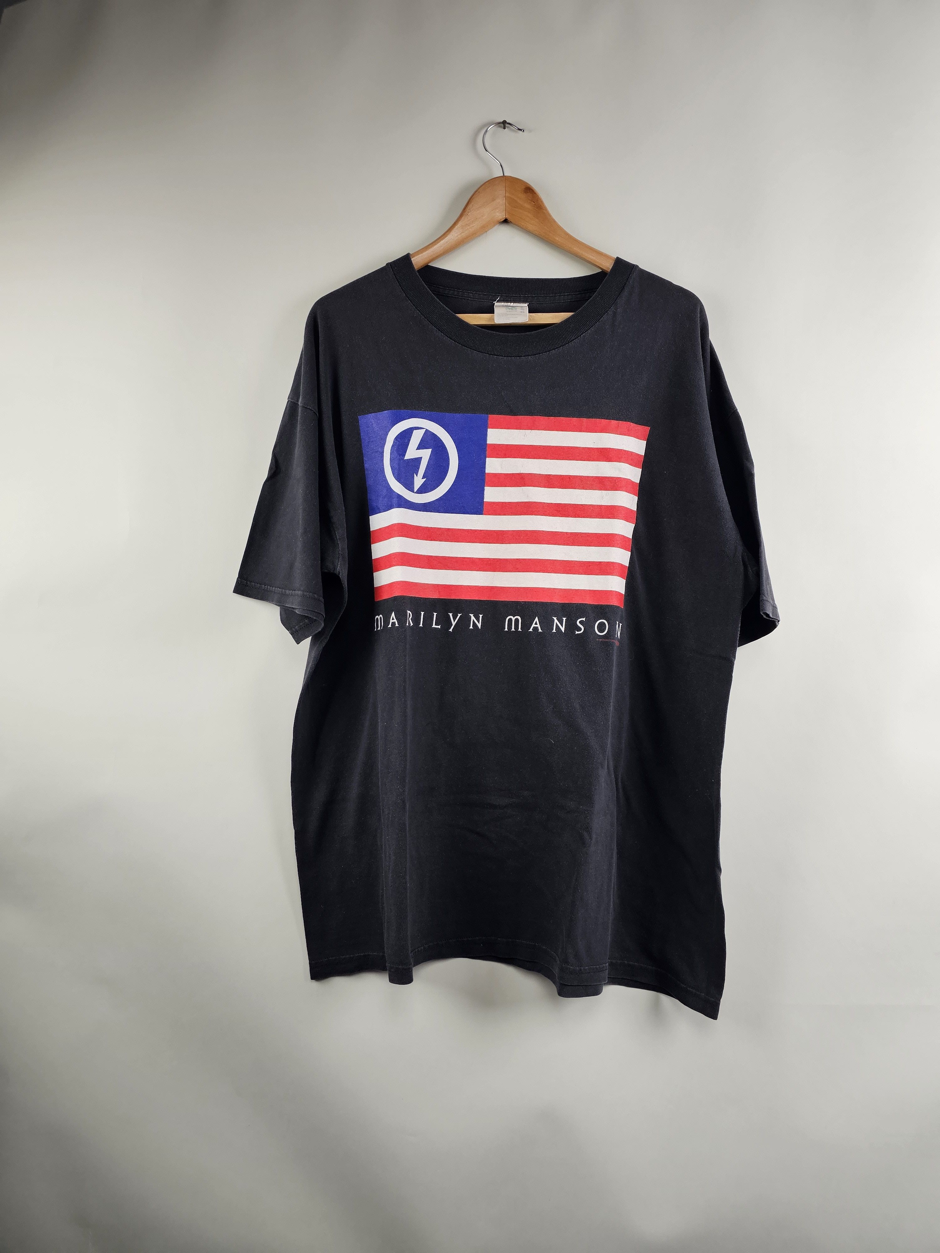 Vintage 1997 Marilyn Manson USA Flag 90s | Grailed