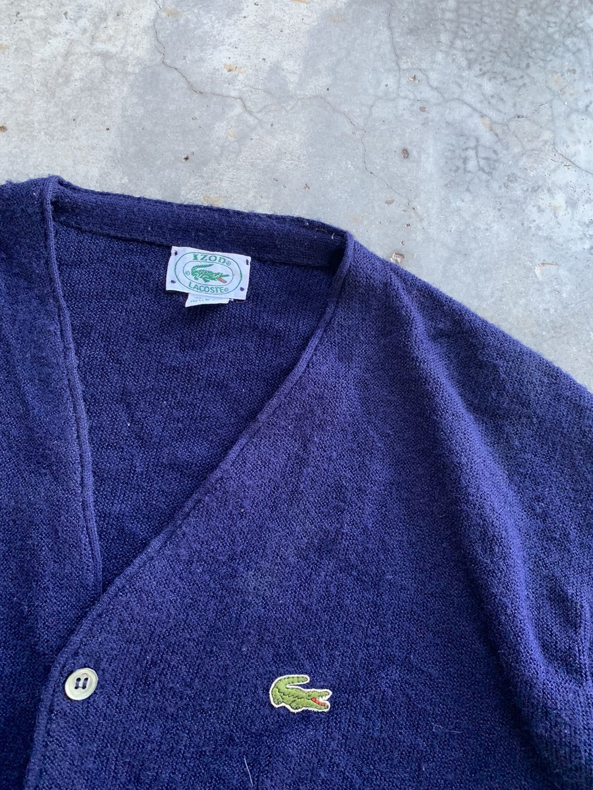 Lacoste Vintage Lacoste Made In Usa Wool Acrylic Cardigan Jacket Size US L / EU 52-54 / 3 - 2 Thumbnail