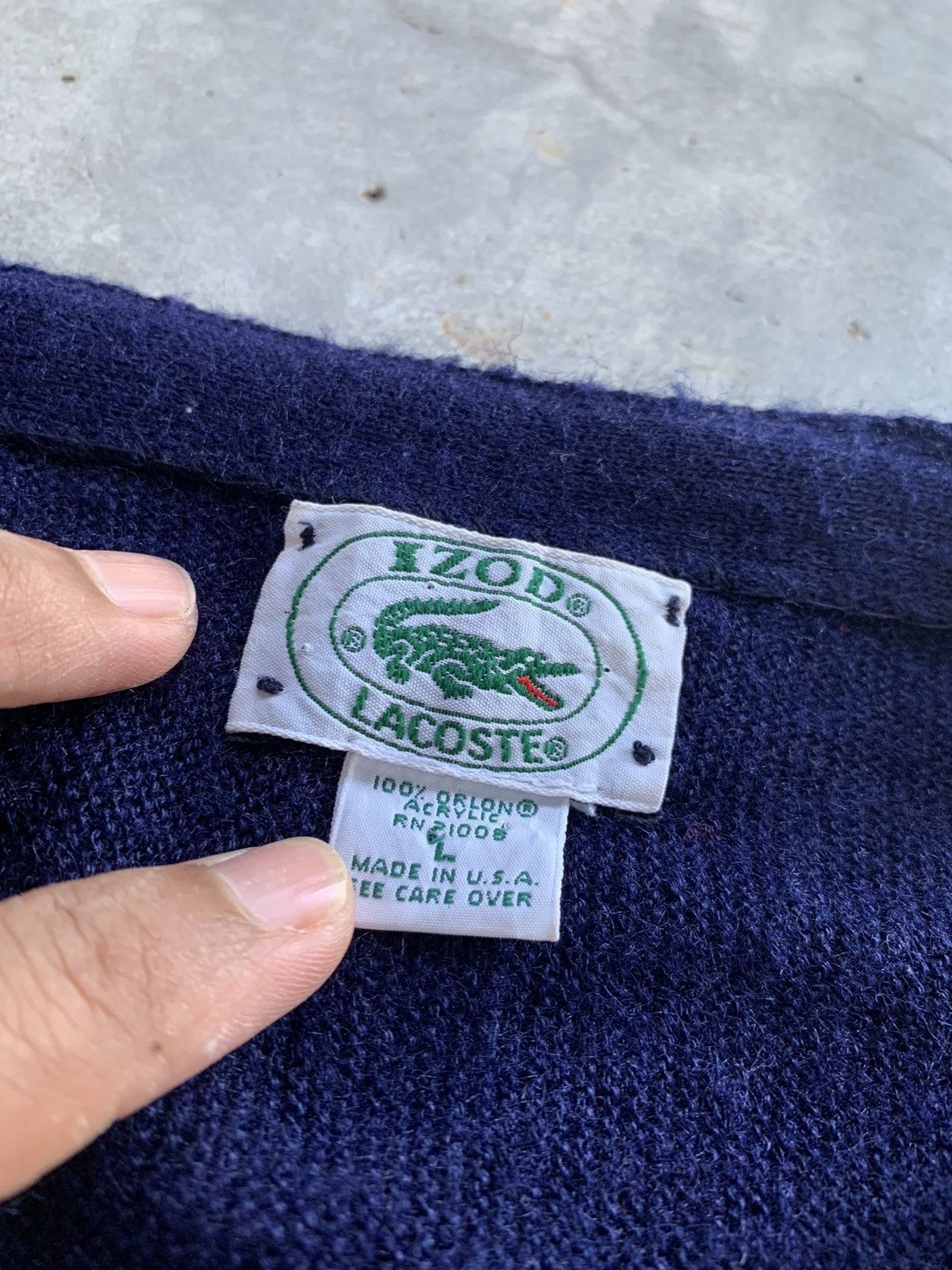 Lacoste Vintage Lacoste Made In Usa Wool Acrylic Cardigan Jacket Size US L / EU 52-54 / 3 - 5 Thumbnail