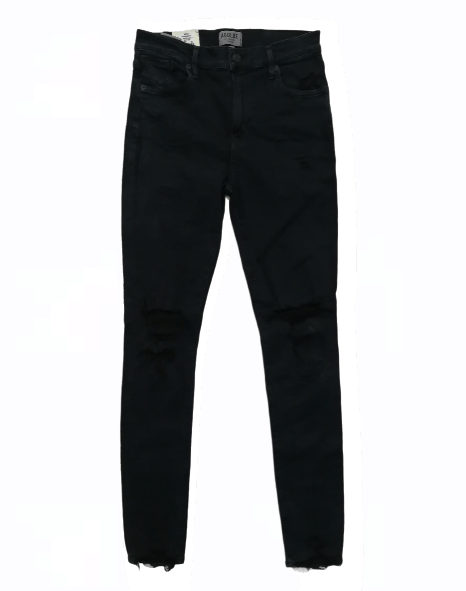 image of Agolde Sophie Hi Rise Skinny Stretch Jeans in Black, Men's (Size 29)
