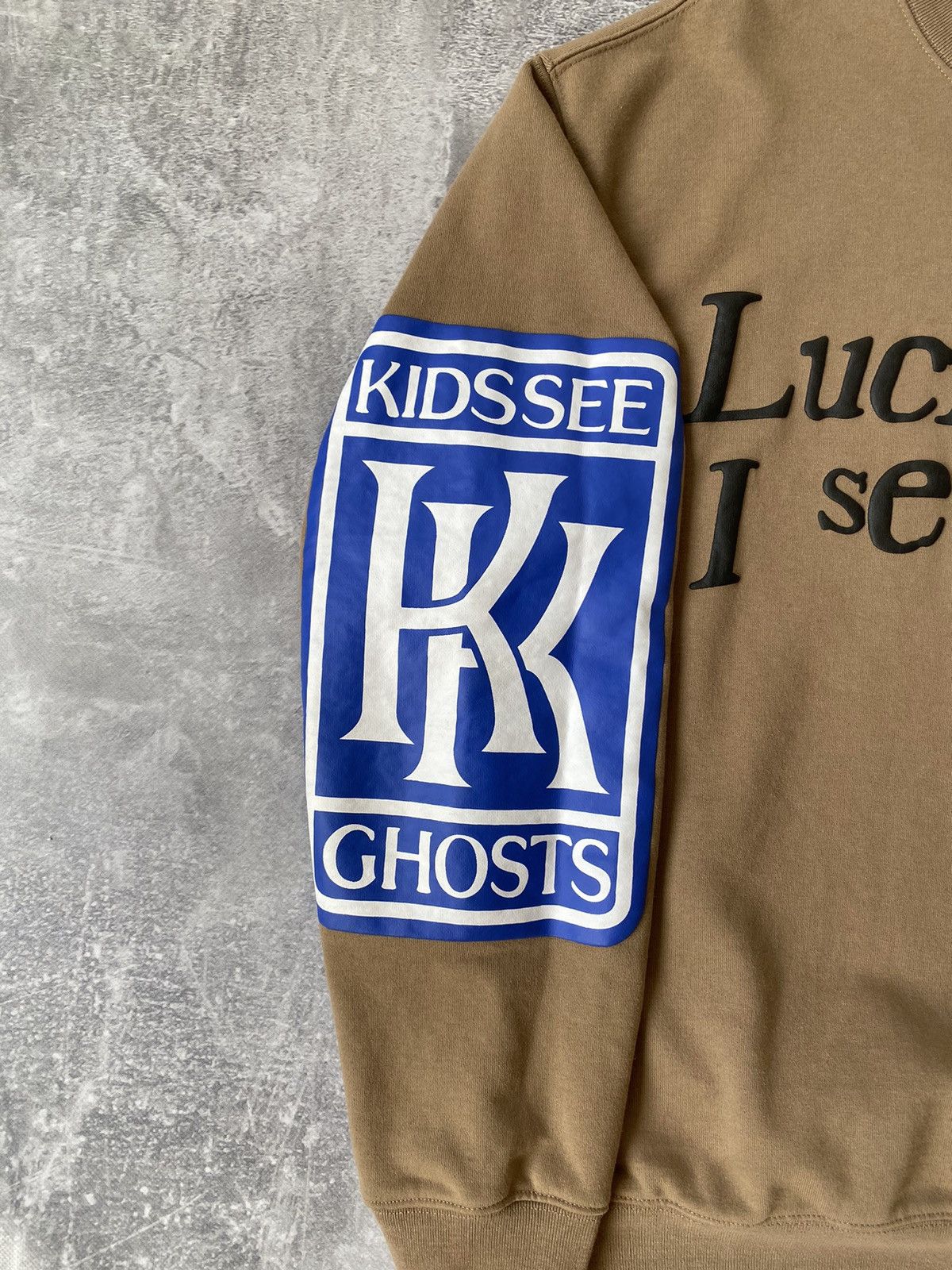 Rap Tees × Vintage Lucky Me I See Ghosts Smiley Face Rap Hip Hop Sweatshirt Size US XL / EU 56 / 4 - 4 Thumbnail