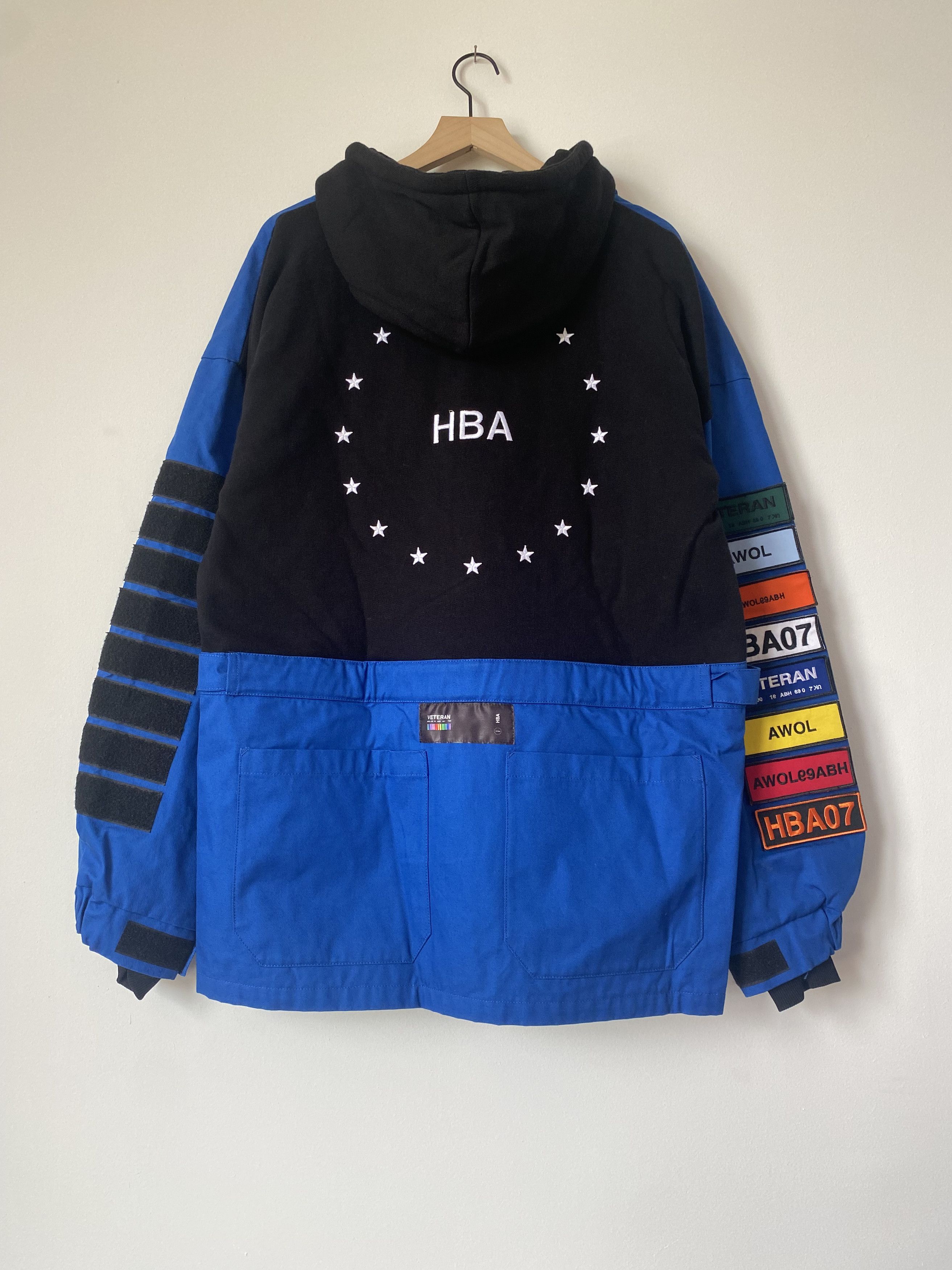 image of Hood By Air Elusive Veterans Blue Patch Jacket, Men's (Size Medium)