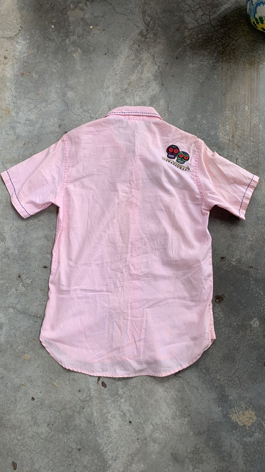 Japanese Brand Punk Drunkers Embroided Skulls Button Shirt Size US M / EU 48-50 / 2 - 5 Thumbnail