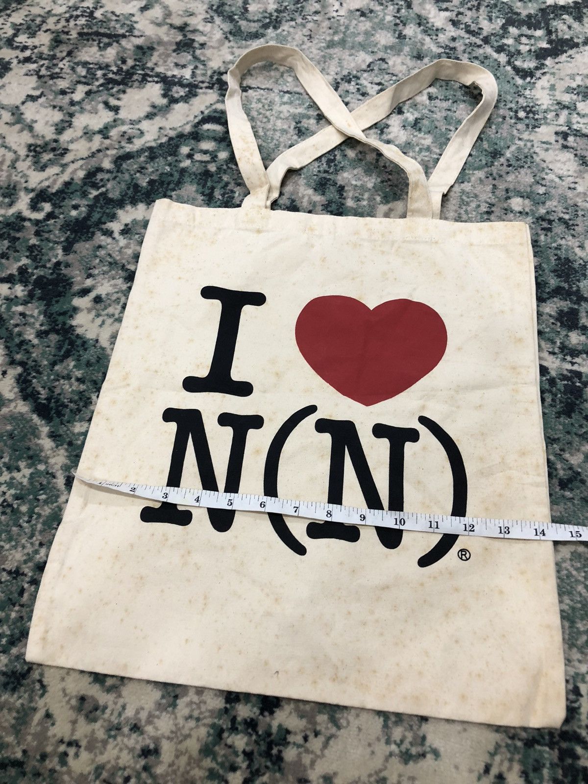 Number (N)ine Number (N)ine I Love Number (N)ine Tote Bag Size ONE SIZE - 6 Thumbnail