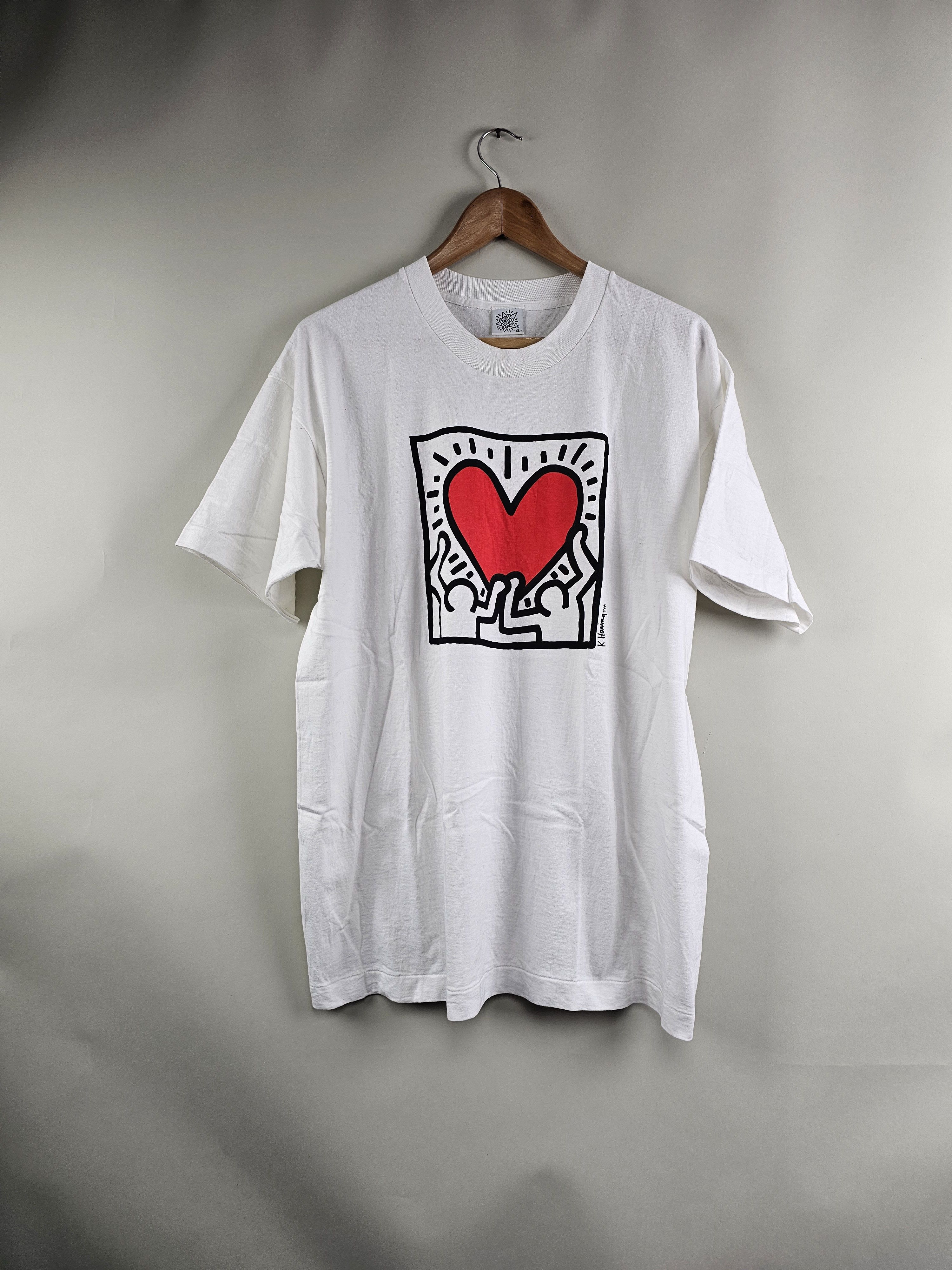 80s Keith Haring Pop Shop Art Tee Love 90S XL 23