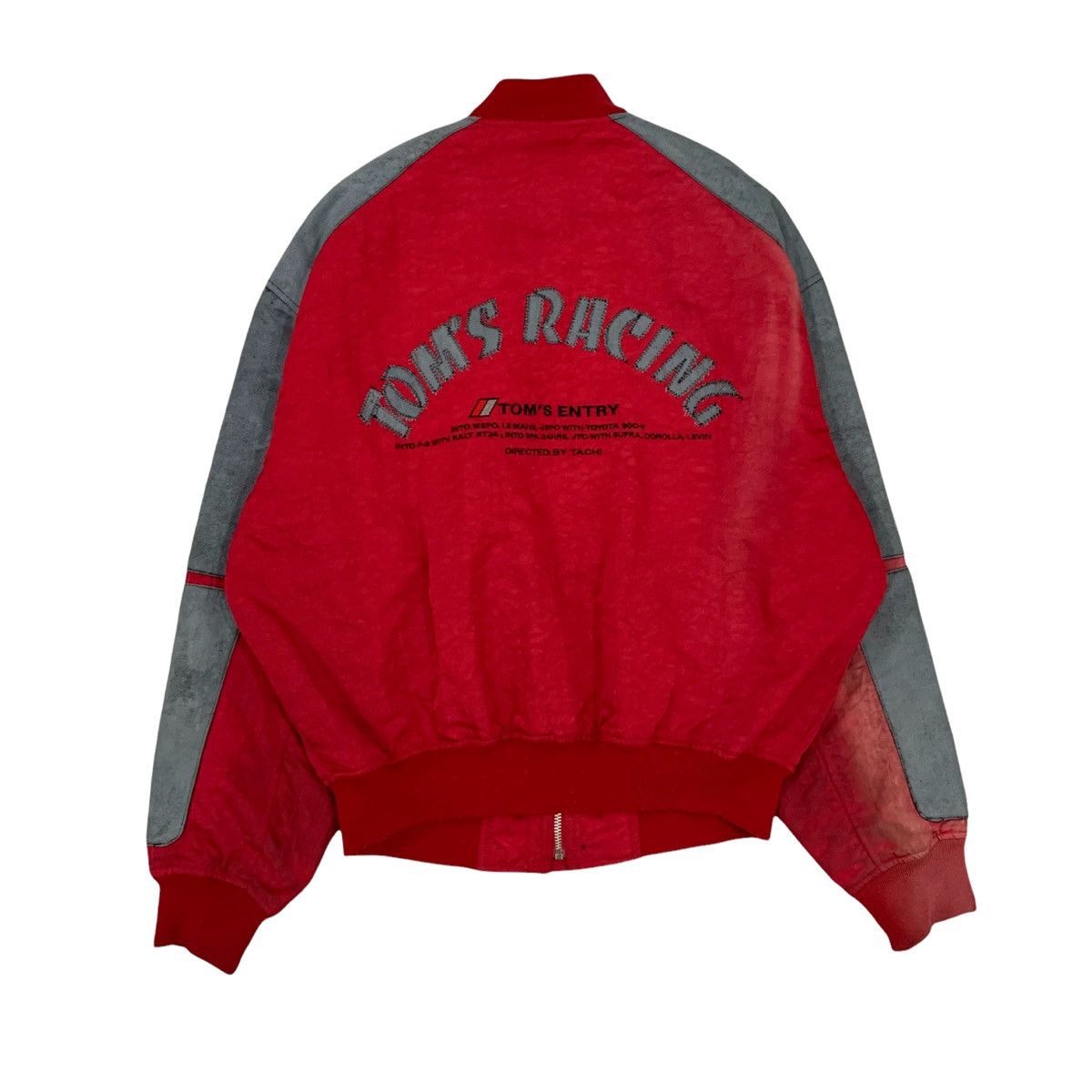 image of Gear For Sports x Racing Vintage Toyota Tom’S Racing Bomber Jacket in Red, Men's (Size Medium)