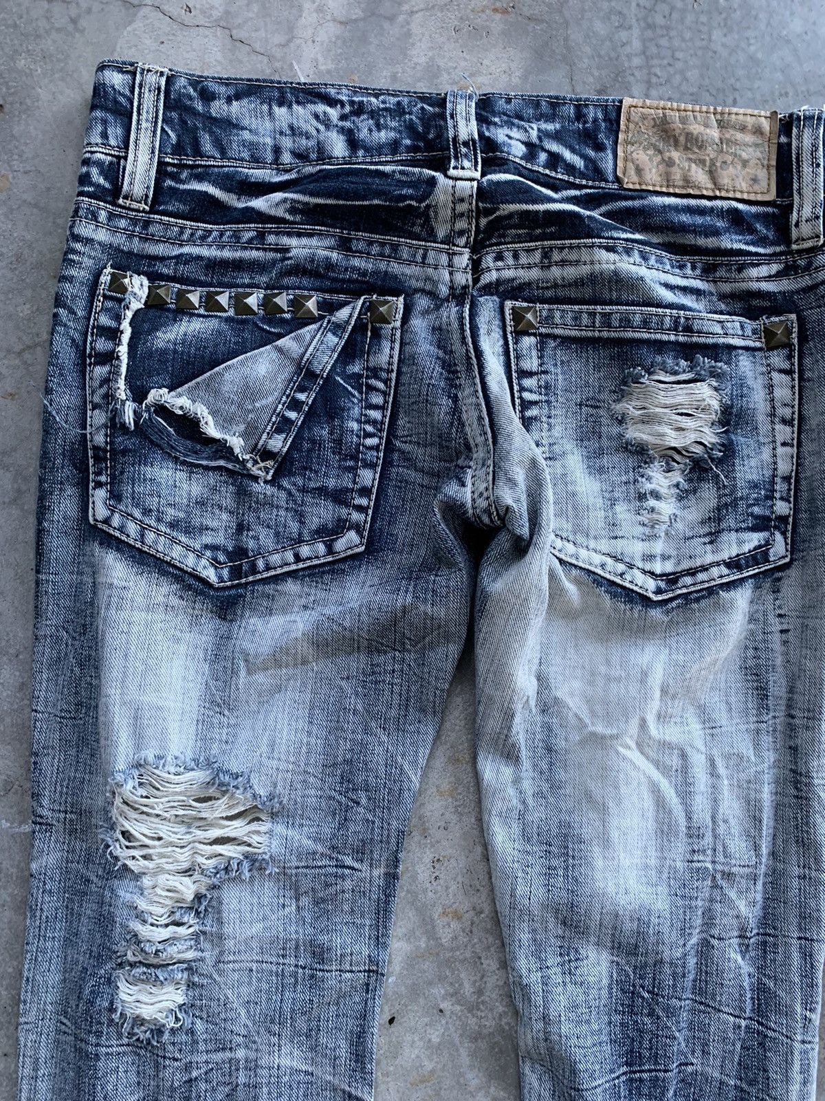 Japanese Brand × Seditionaries JapaneseBrand Skybomber Distressed Studded Skinny Fit Denim Size US 29 - 7 Thumbnail