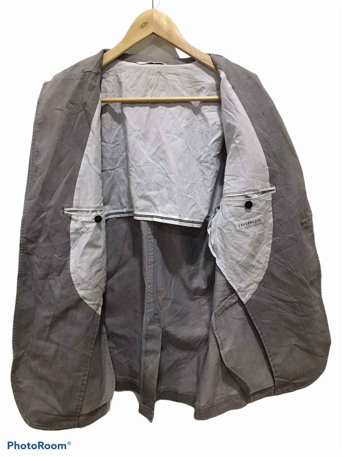 Japanese Brand Intermezzo grey casual Blazer Size 38R - 4 Thumbnail