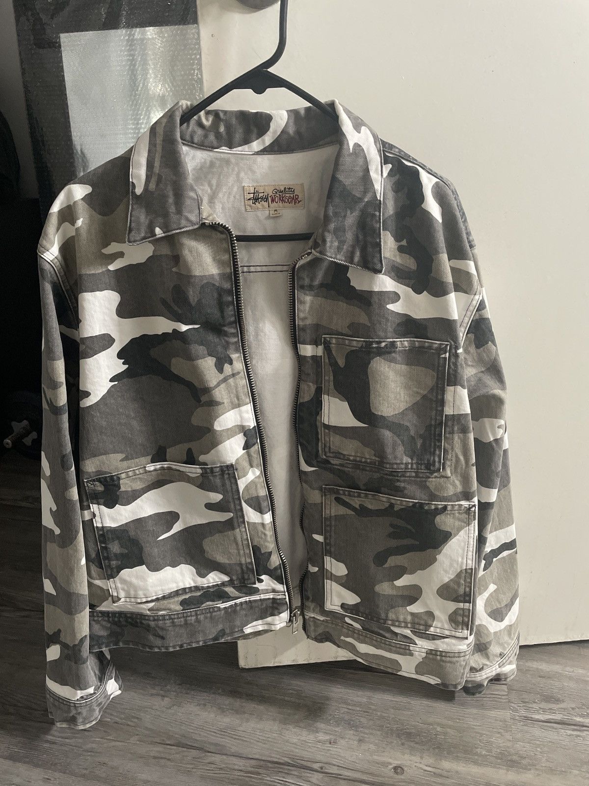 Stussy Stussy camo zip work jacket | Grailed