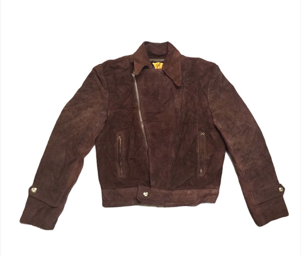 Vintage Vtg 80s Victoria double collar leather jacket Size US S / EU 44-46 / 1 - 1 Thumbnail