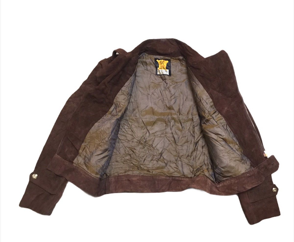 Vintage Vtg 80s Victoria double collar leather jacket Size US S / EU 44-46 / 1 - 2 Thumbnail
