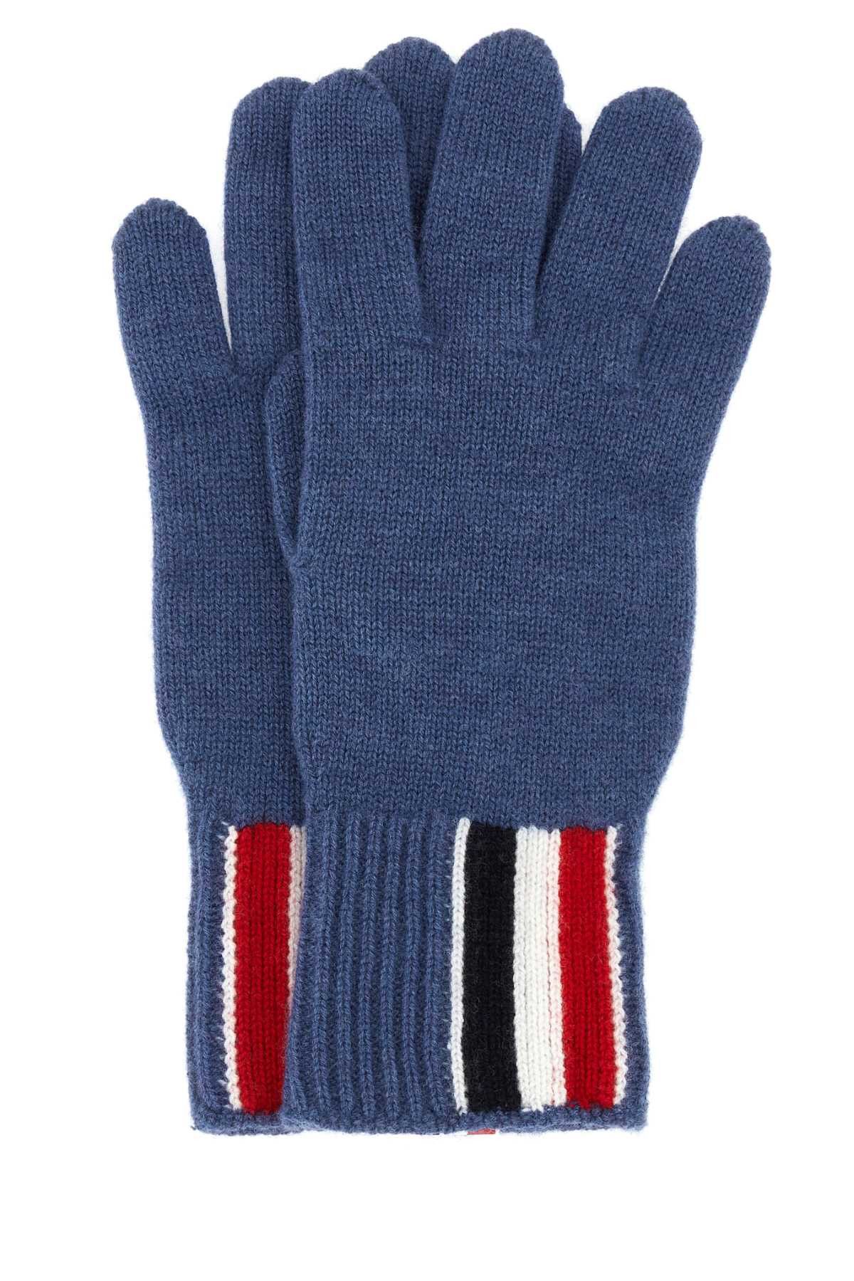 Thom Browne Air Force Blue Wool Gloves | Grailed