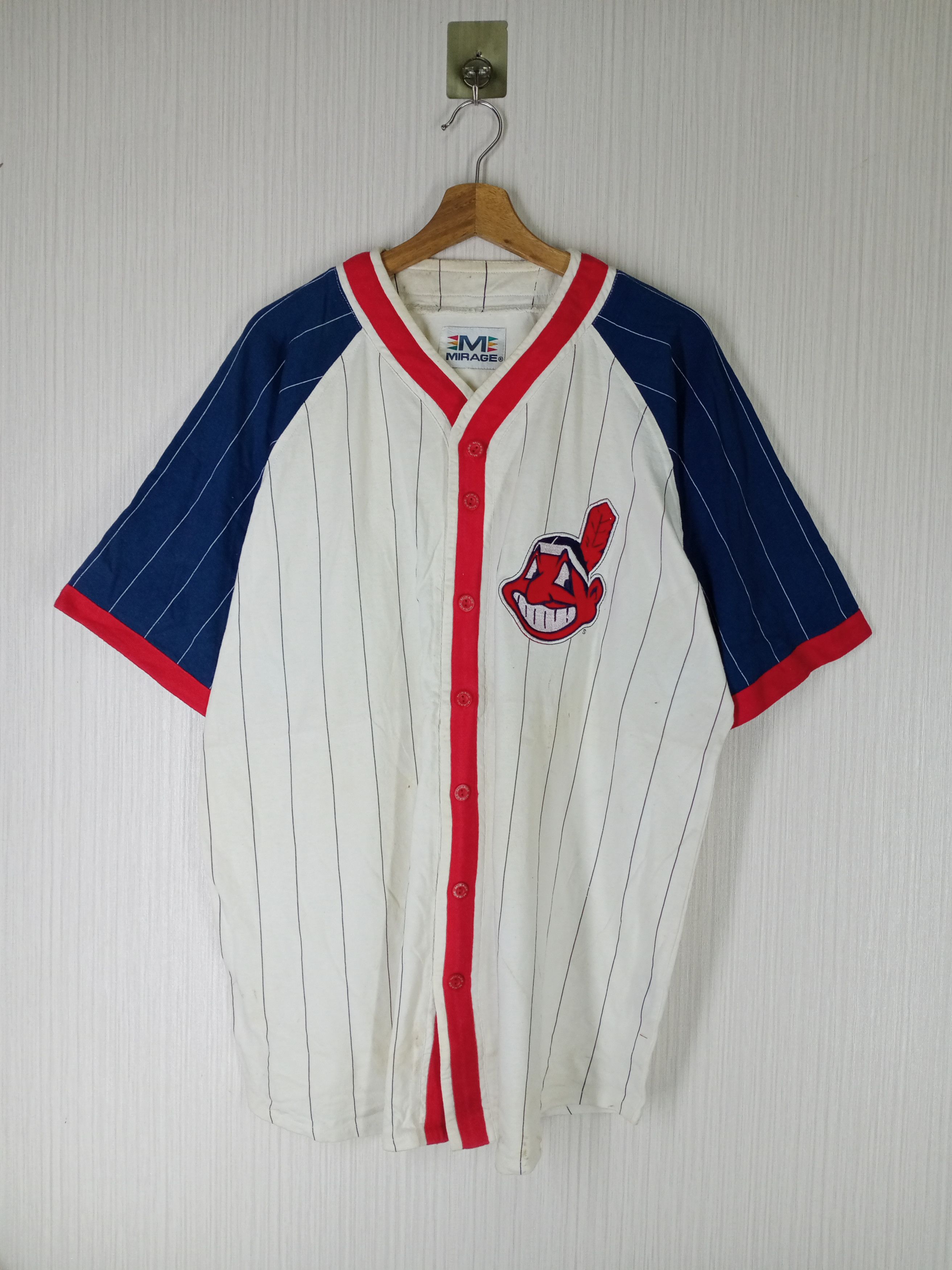 Cleveland Indians White Majestic Baseball Jersey - 5 Star Vintage